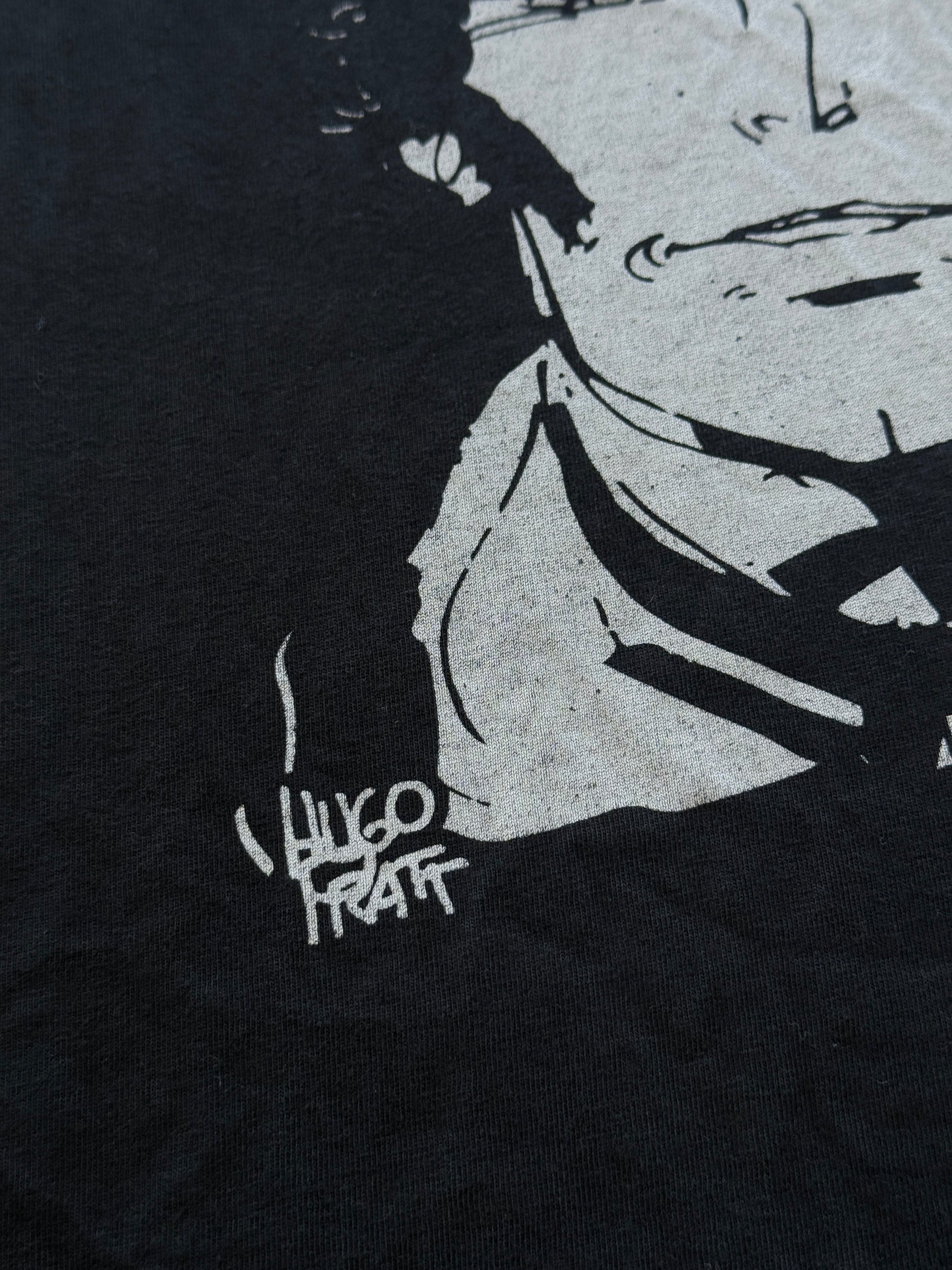 Black Corto Maltese Hugo Pratt Vintage Graphic T-Shirt - Large