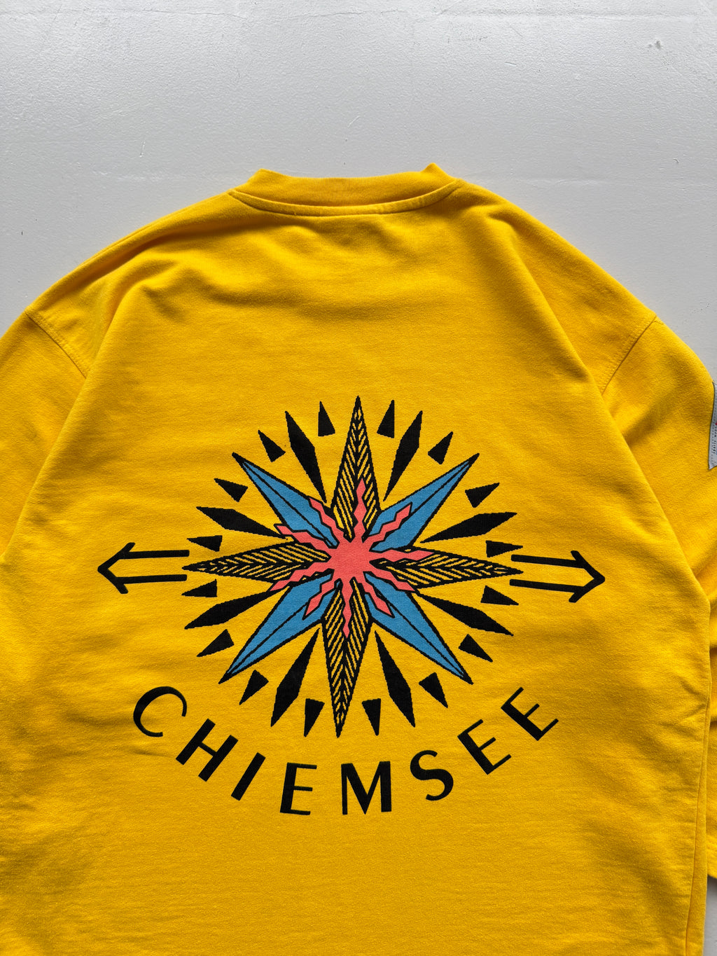 Yellow Chiemsee Surf 90's Vintage Surfer Graphic Sweatshirt Jumper - Large