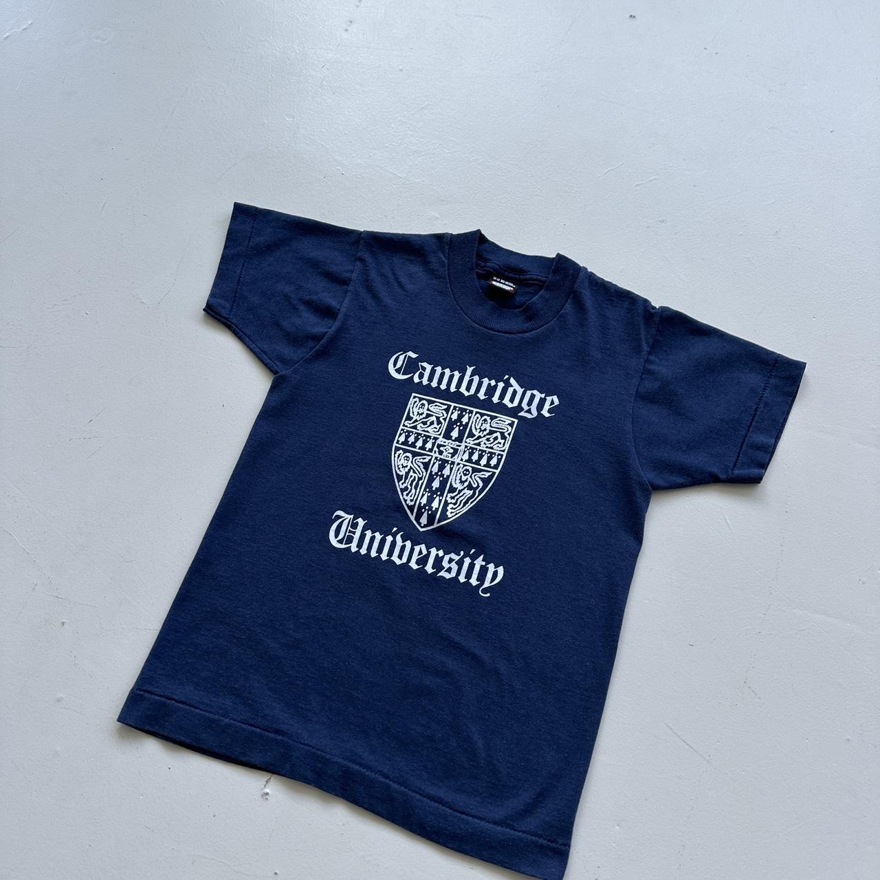 Navy Cambridges University 90s Vintage Baby T-shirt - Size 6
