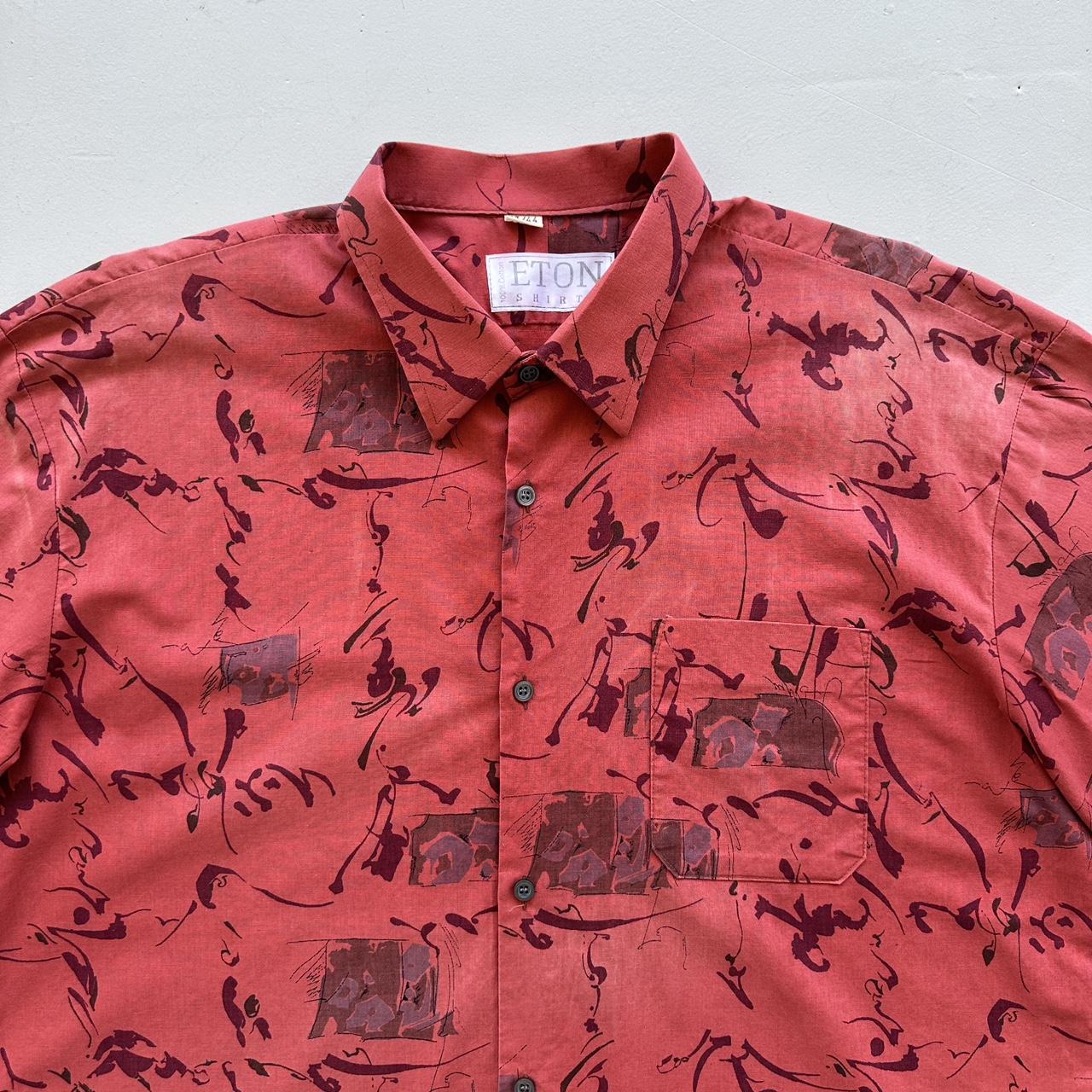 Red Light Weight Cotton Summer 80s Vintage Shirt - XL