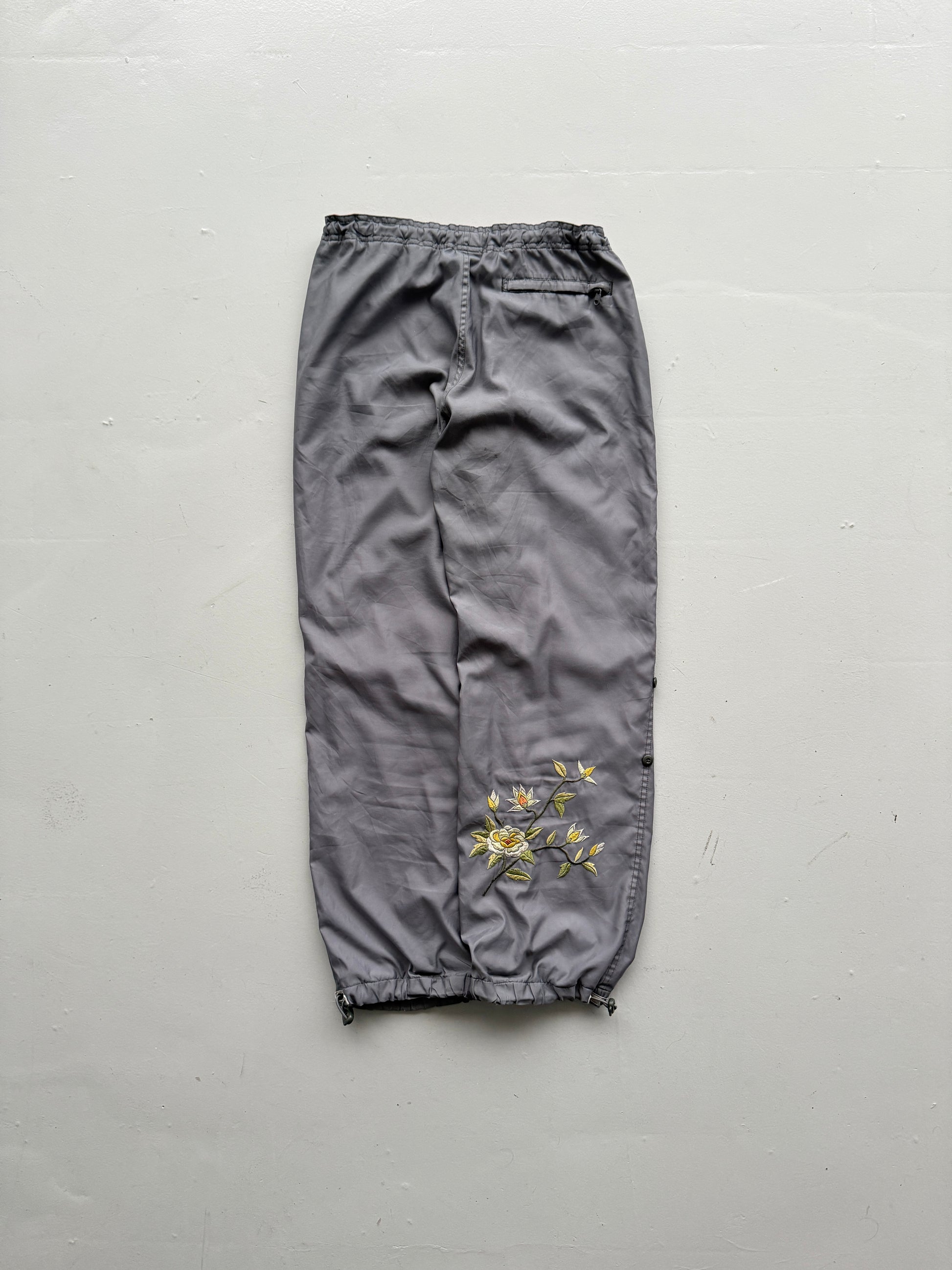 Grey GAP 00's Vintage Embroidered Track Pants Trousers - W30 x L29