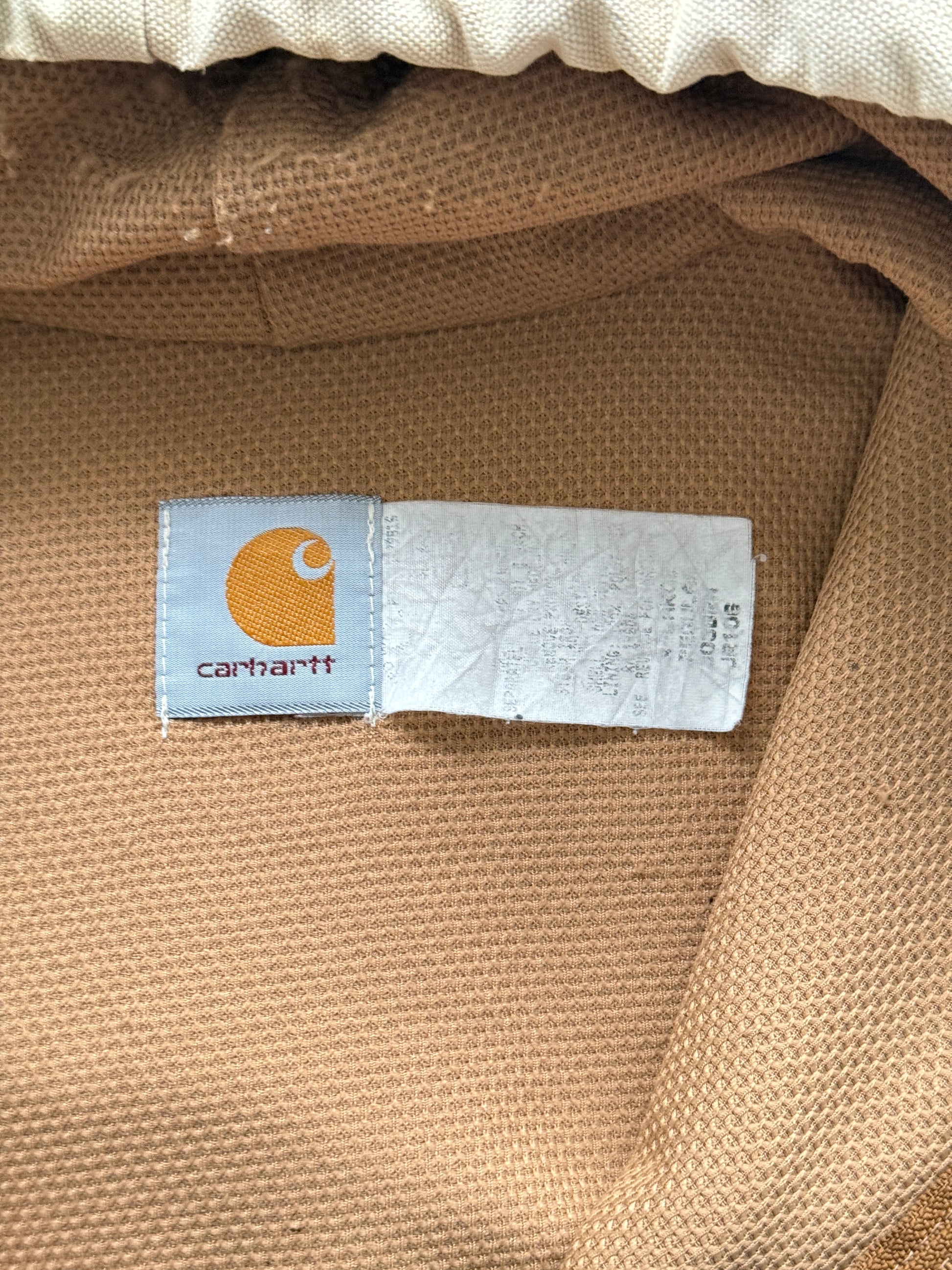 Cream Carhartt 90's Vintage Thrashed Workwear Active Jacket - Large