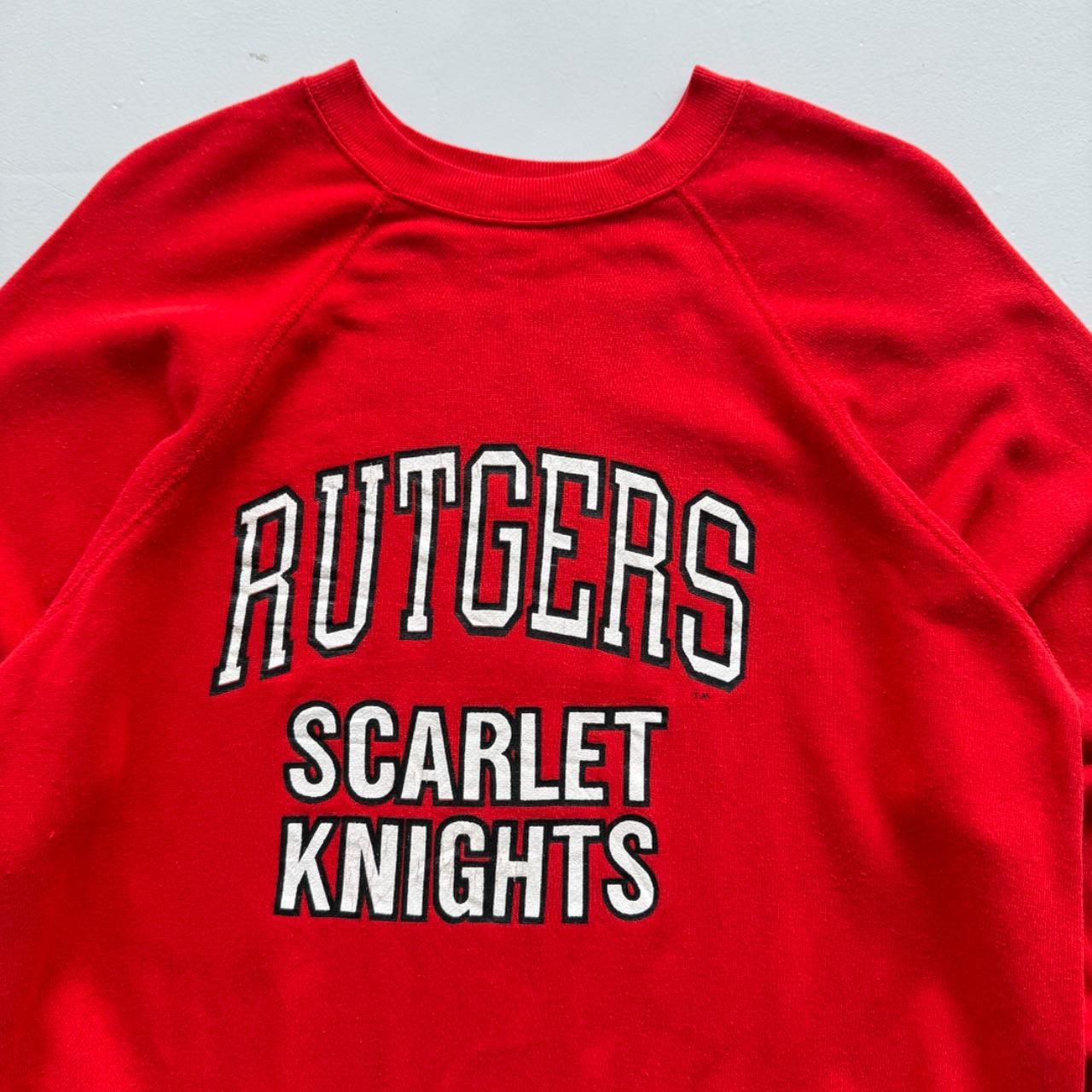 Red Rutgers College 90’s Vintage Graphic Sweatshirt - Small