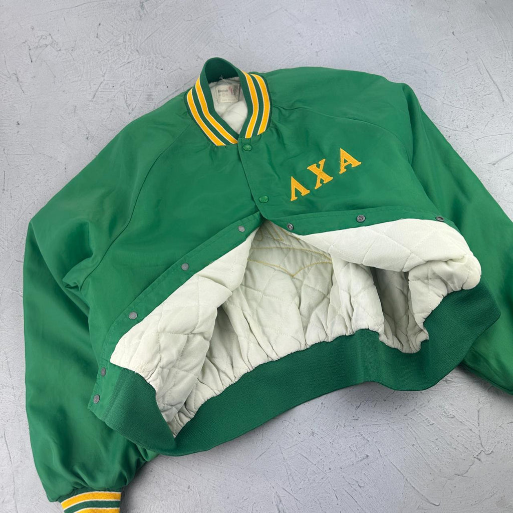 Lambda Chi 80s USA Green University Varsity Jacket - Large