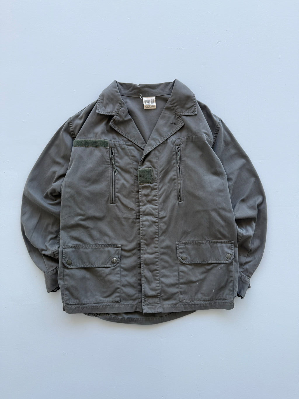 Green French Army Military 80's Vintage Field Jacket - Medium
