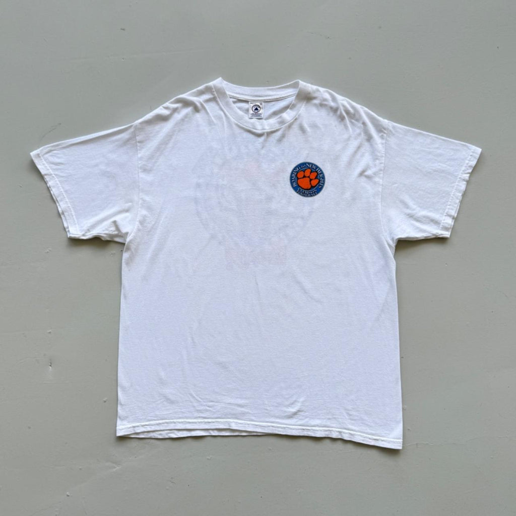 White Clemson Tigers Football 90s Collage Vintage T-shirt - XXL