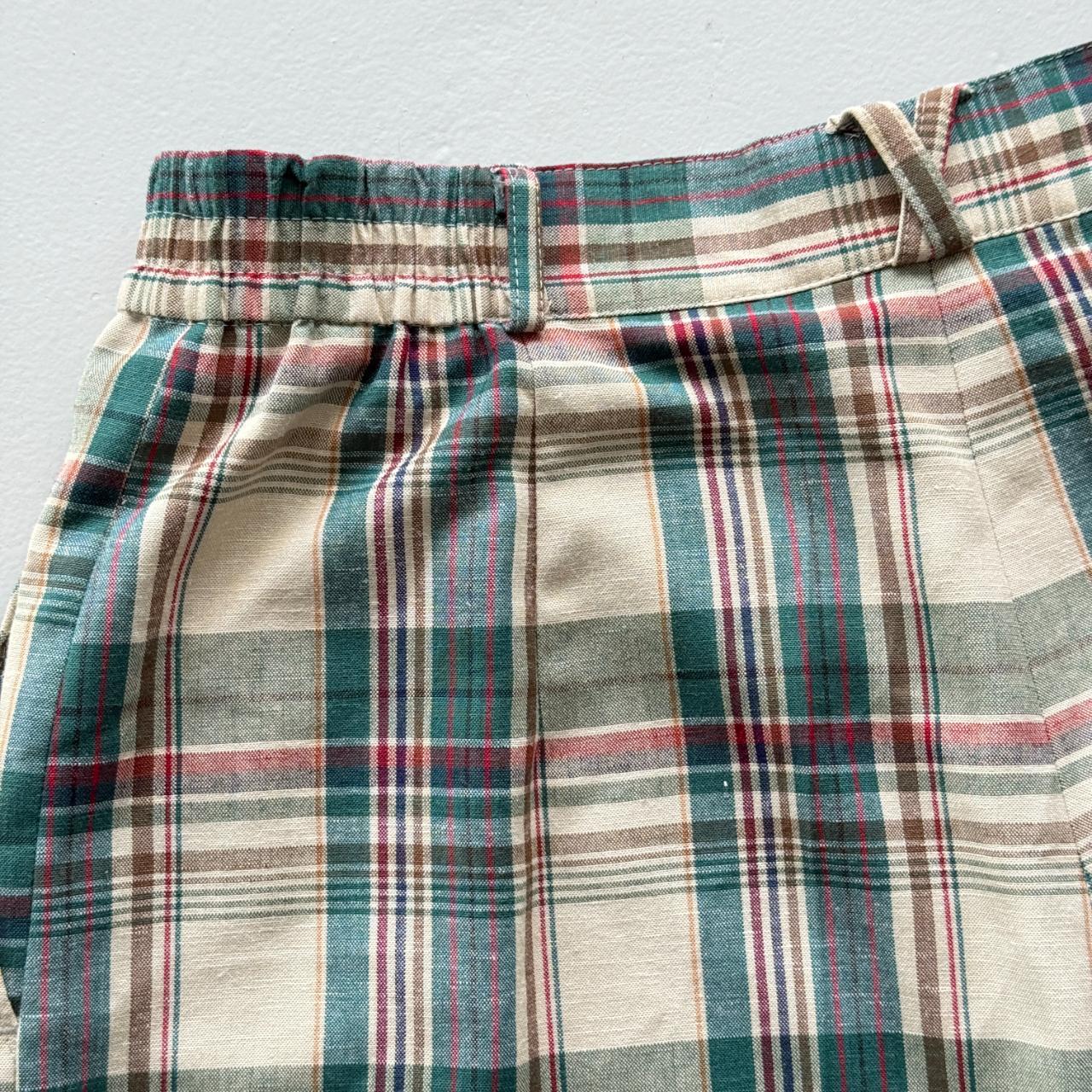 High-waisted Striped Cotton Michelle Boyard 80’s Cargo Shorts - 28"