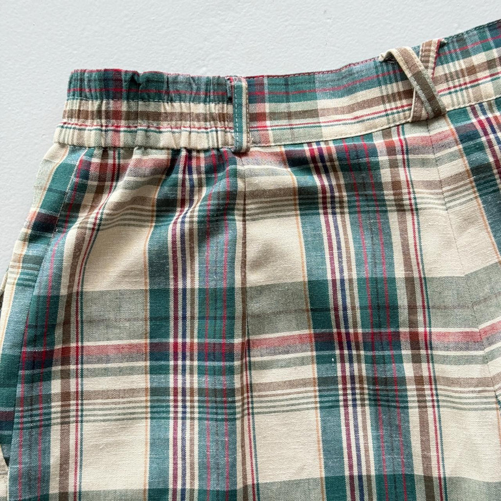 High-waisted Striped Cotton Michelle Boyard 80’s Cargo Shorts - 28"