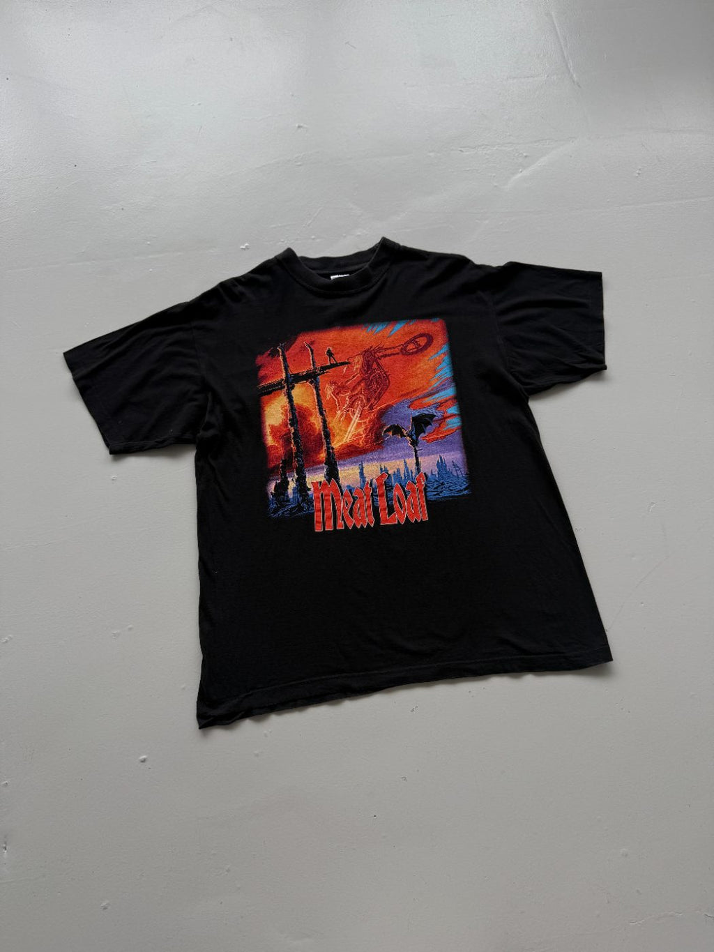 Meat Loaf European Tour Rare 1999 Vintage Graphic T-Shirt - Large
