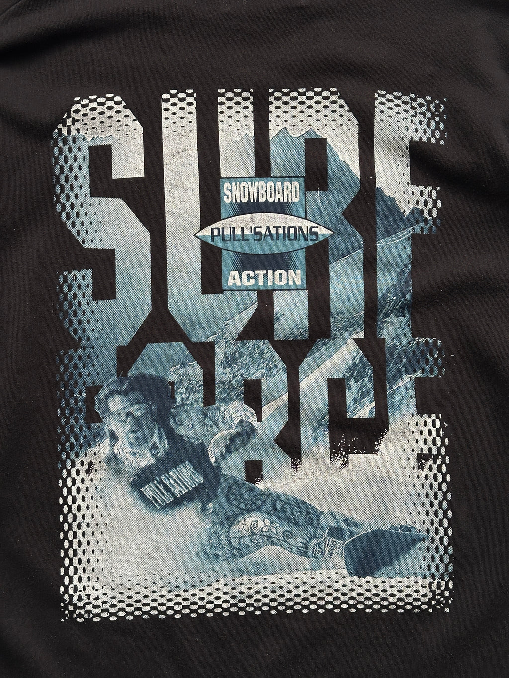 Black Snowboarding 90's Vintage Graphic Sweatshirt Jumper - Large