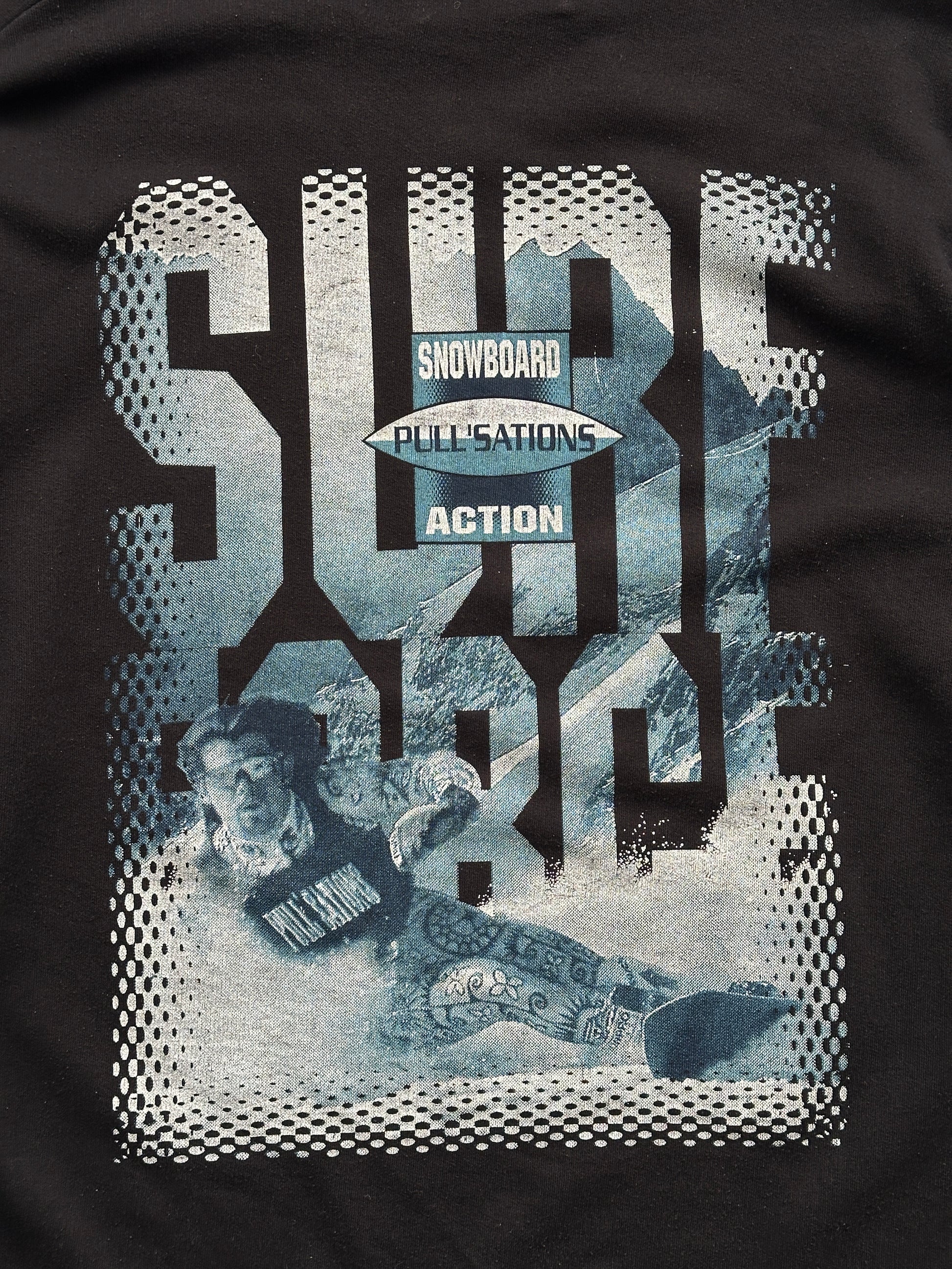 Black Snowboarding 90's Vintage Graphic Sweatshirt Jumper - Large