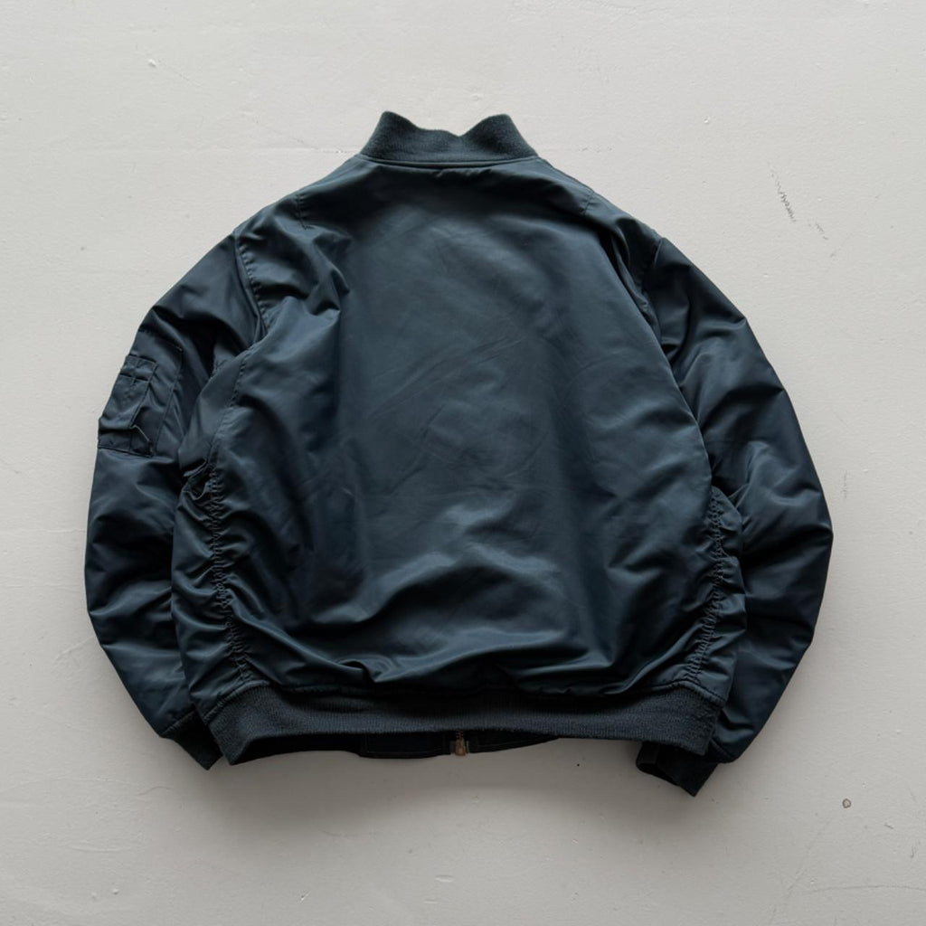 Navy Blue 80’s Vintage Bomber Jacket - XL