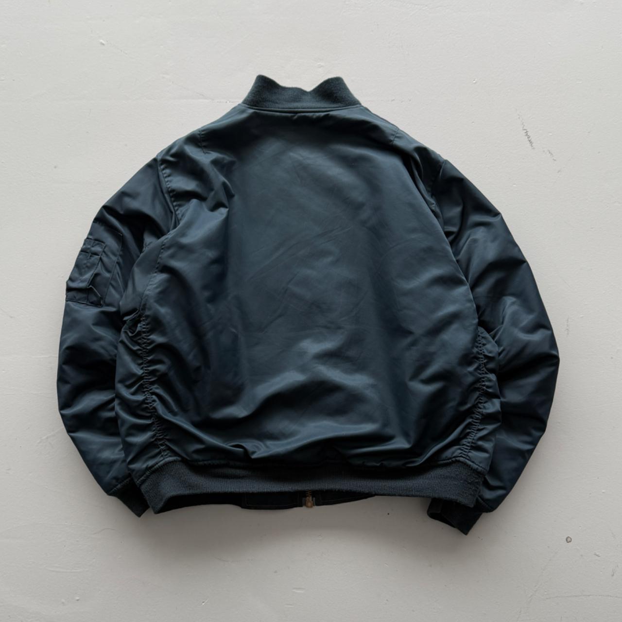 Navy Blue 80’s Vintage Bomber Jacket - XL