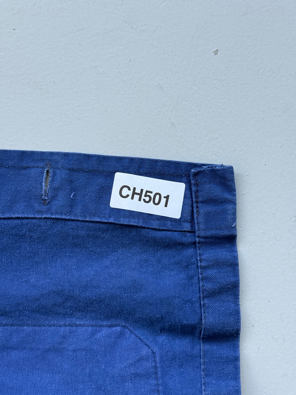 Blue French 1950s/60s Vintage Workwear Chore Jacket CH501 - Large