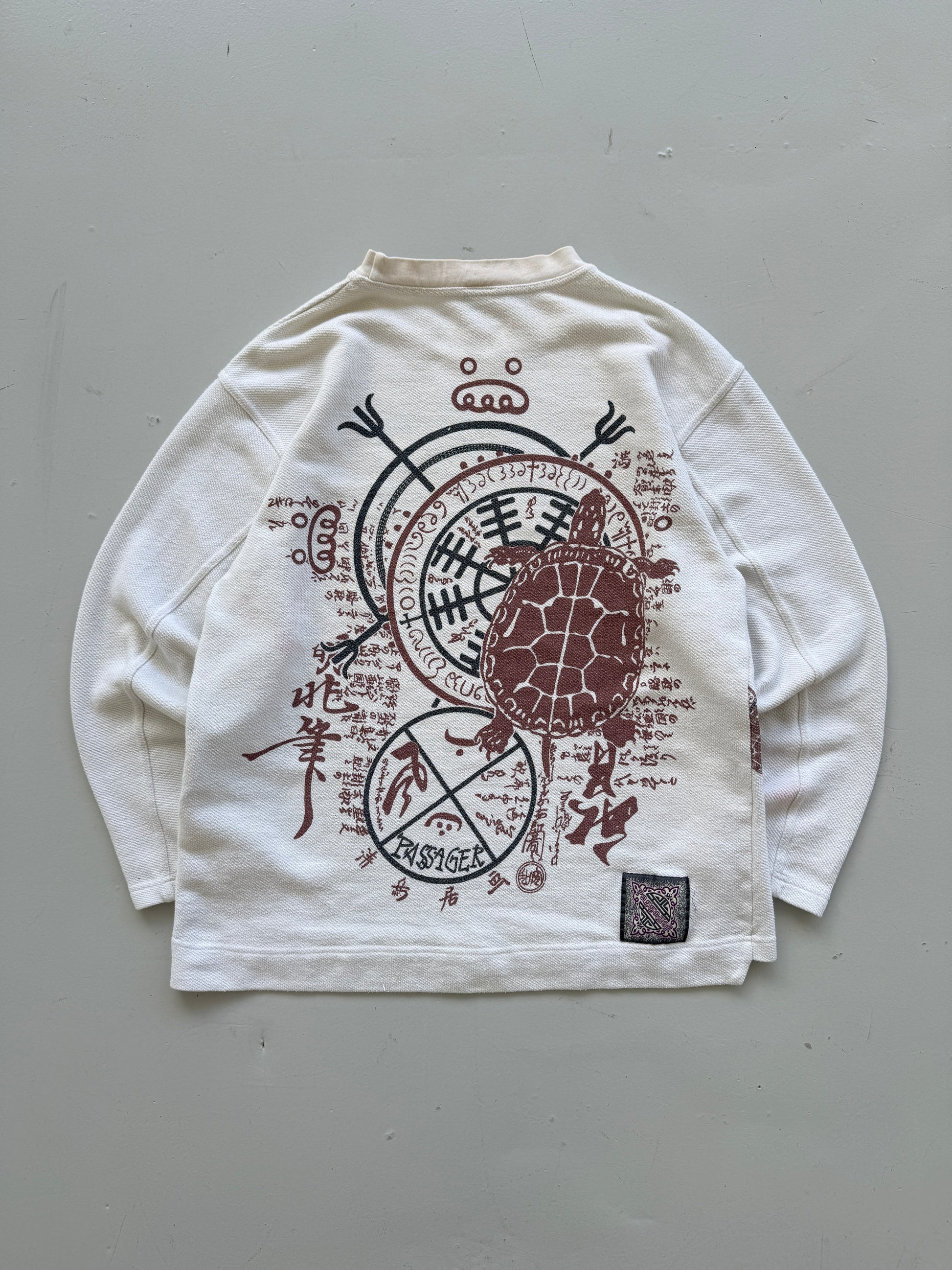 White Passenger 90's Vintage Surfer Graphic Sweatshirt Jumper - Large