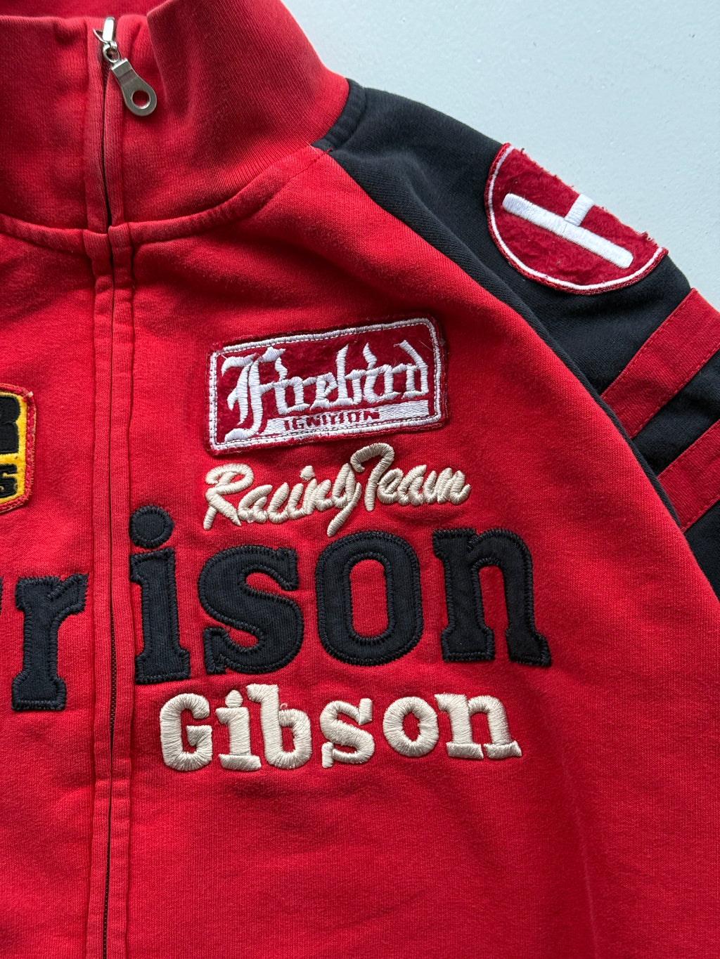 Red Harrison Dare Devil Vintage 90's Zip Up Sweatshirt - Medium