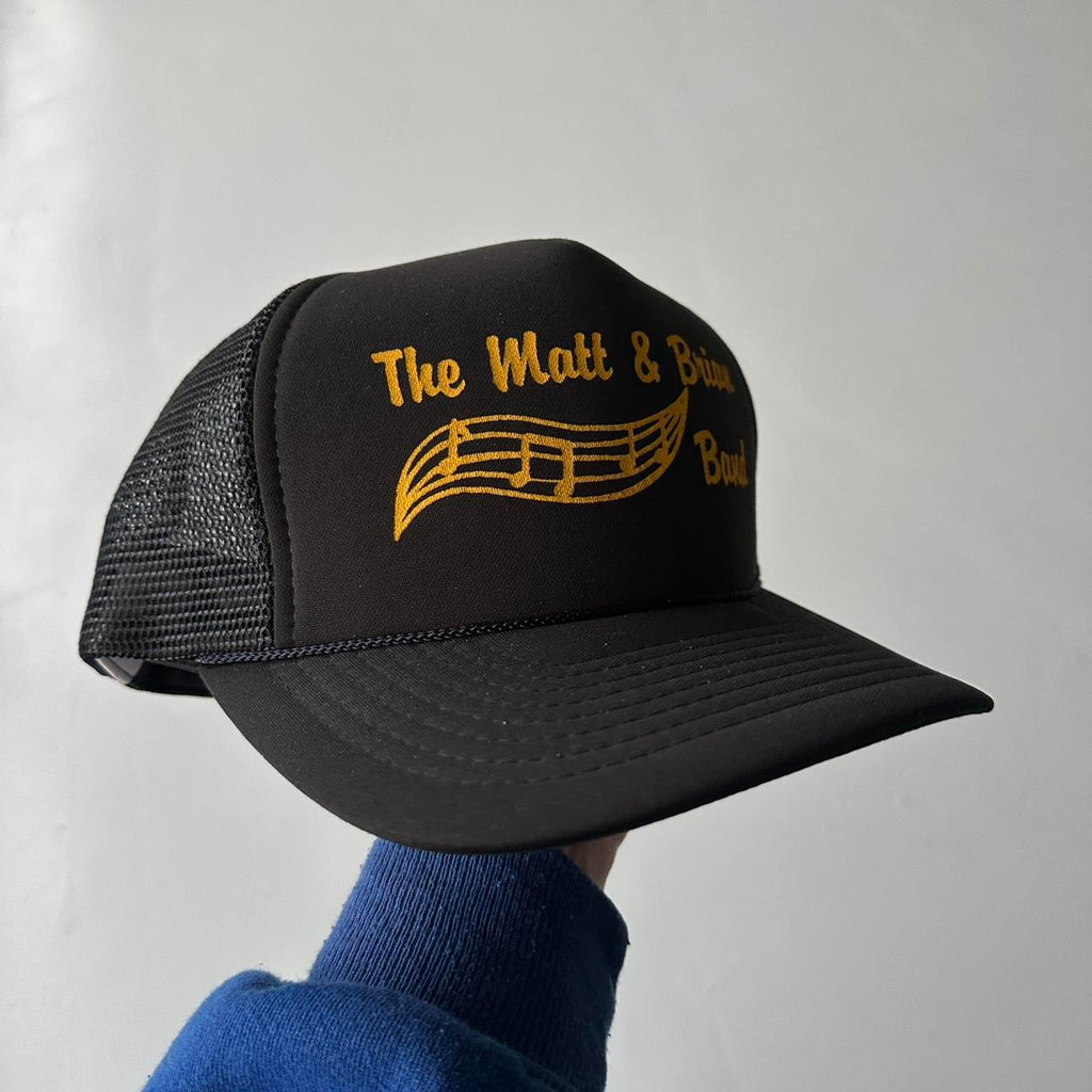 Black The Matt and Brian Band Vintage Foam and Mesh SnapBack Trucker Cap