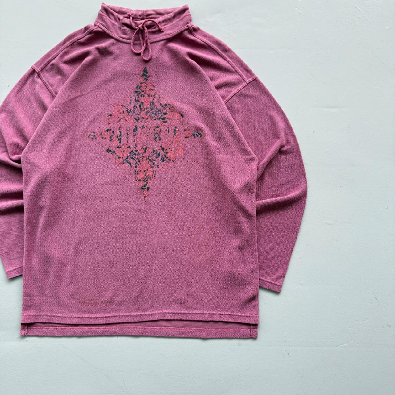 Pink Mito 90's Deadstock Graphic Mock Neck Sweatshirt - XL