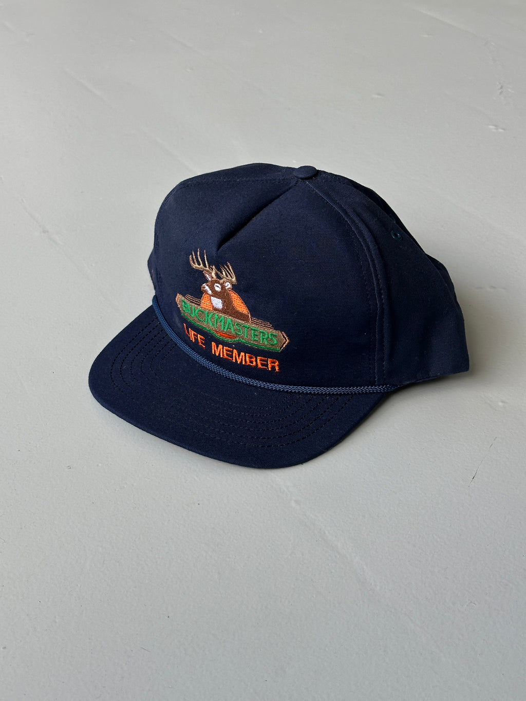 Navy Buckmasters Life Member 90's Vintage SnapBack Cap