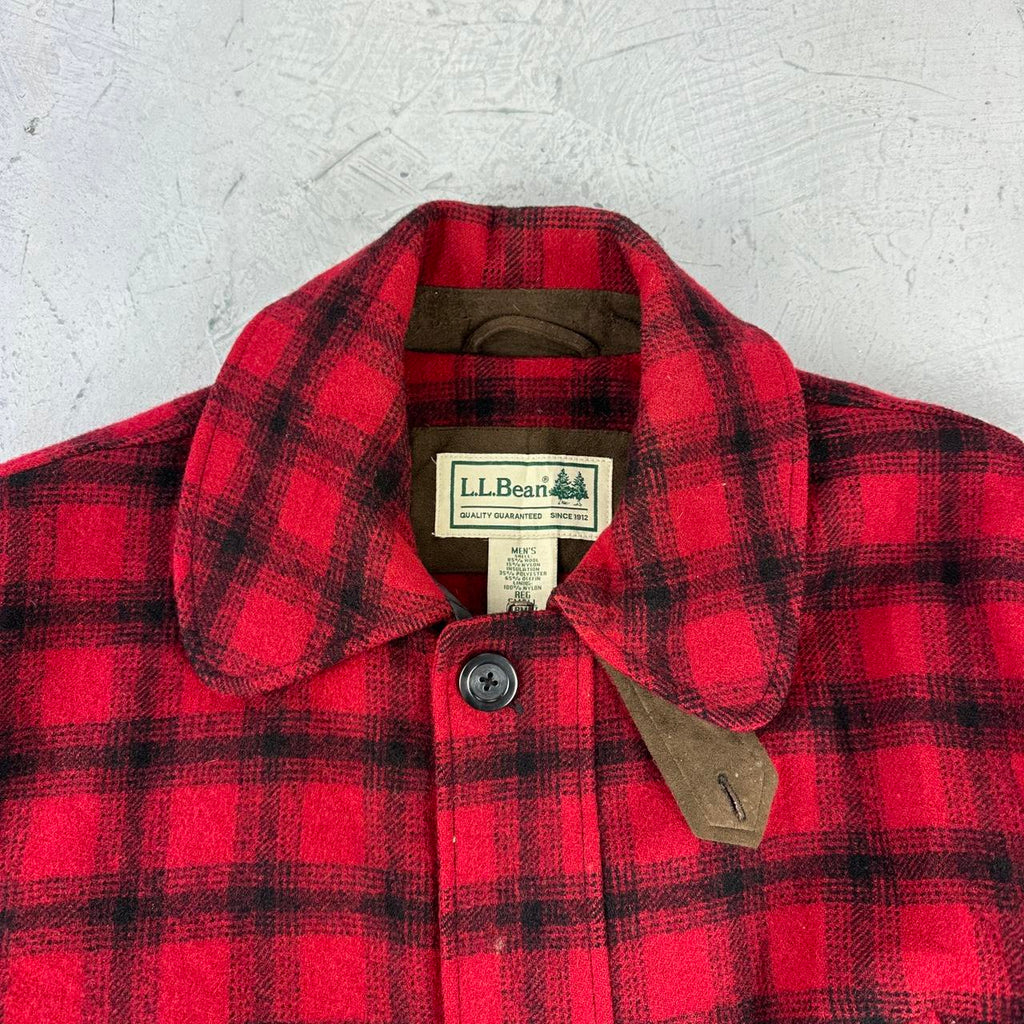 Red Buffalo Plaid L.L Bean 90s vintage Mackinaw Jacket - Small
