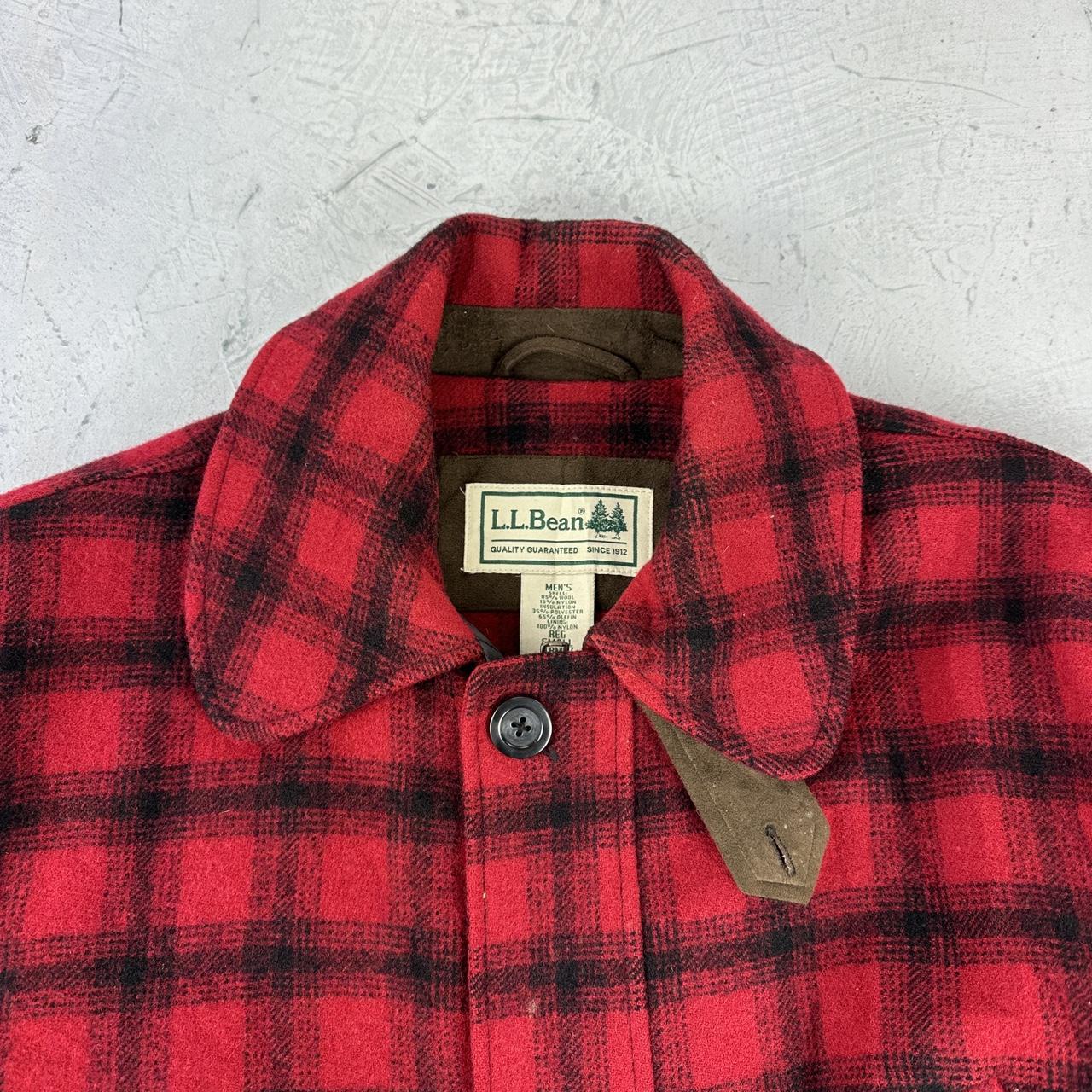 Red Buffalo Plaid L.L Bean 90s vintage Mackinaw Jacket - Small