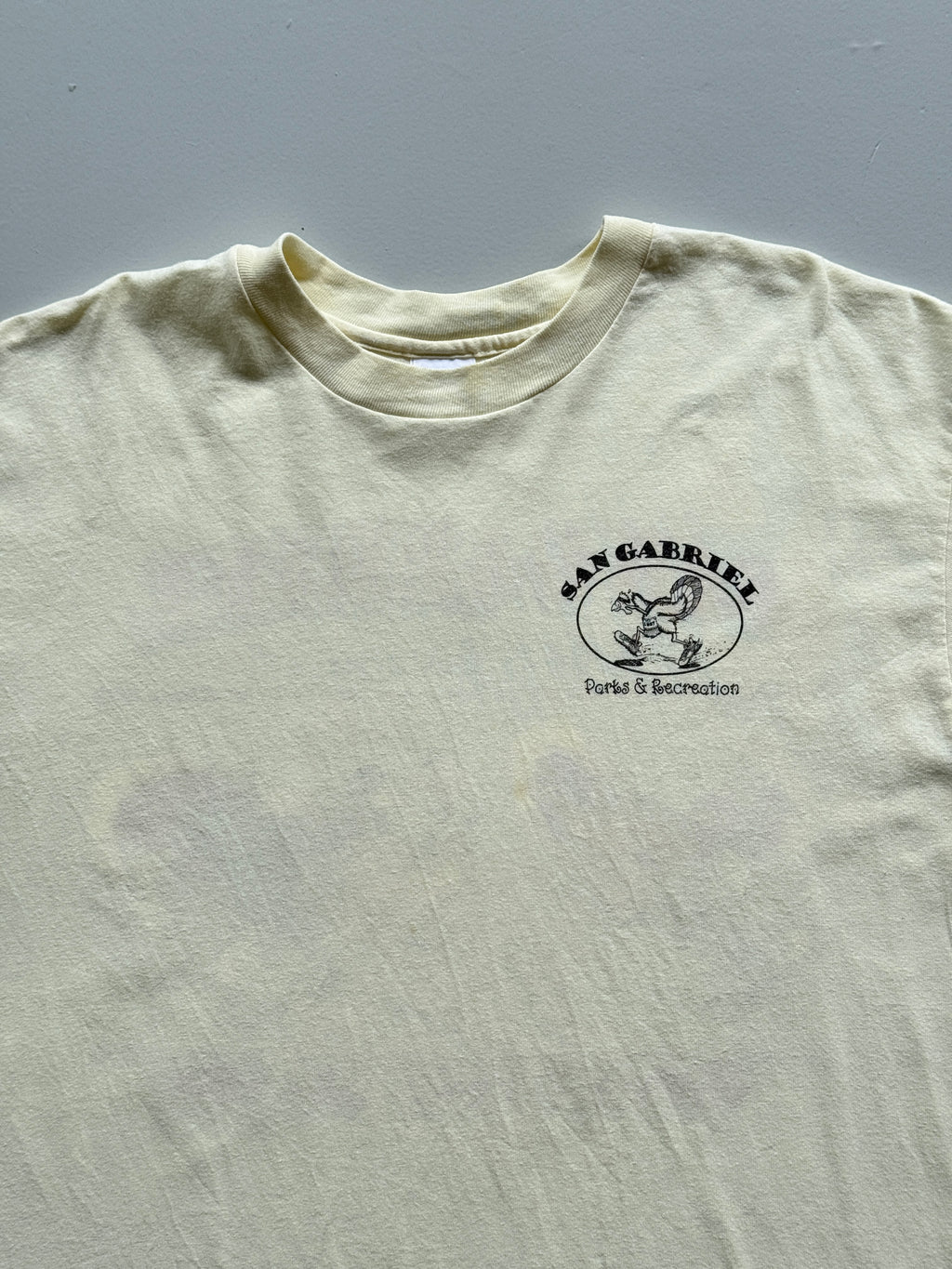 Yellow San Gabriel Fun Run 90's Vintage Single Stitch Graphic T-Shirt - XL