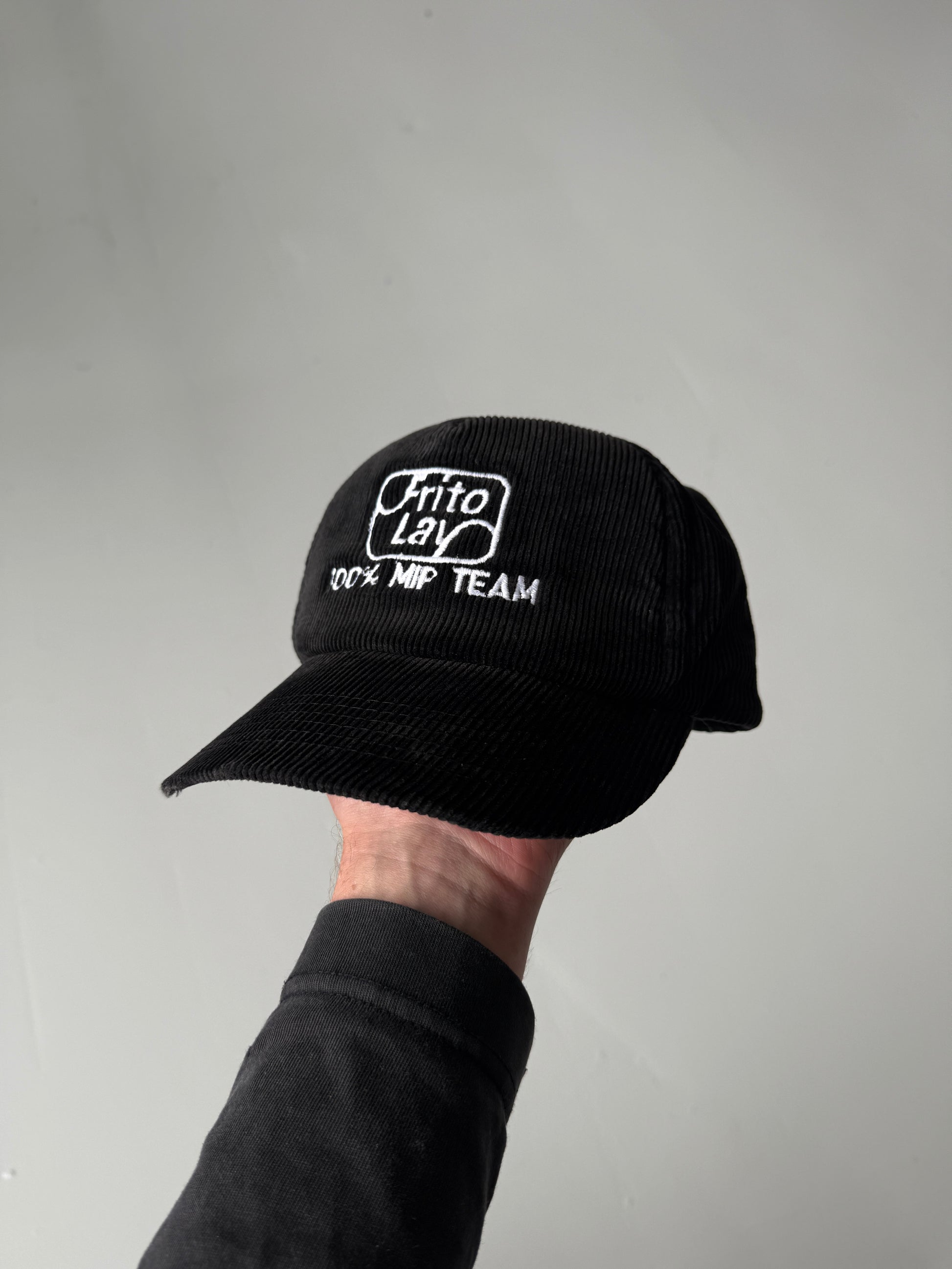 Black Frito Lay Vintage Corduroy SnapBack Trucker Cap