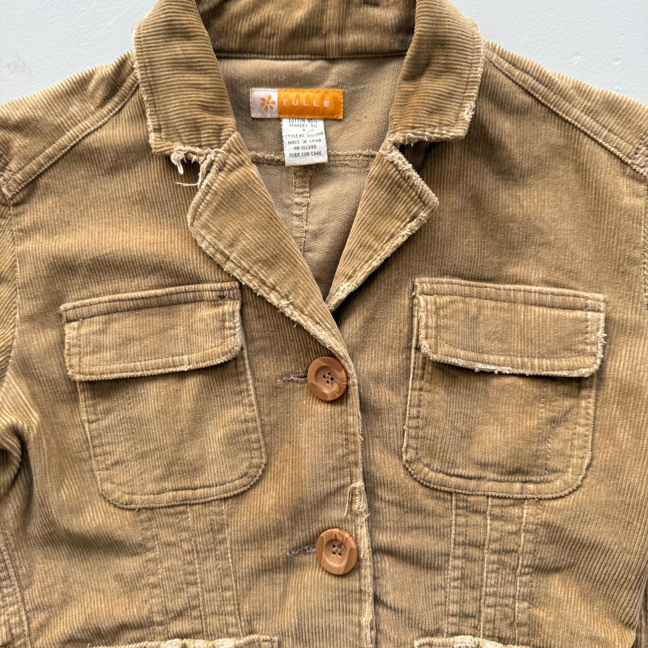 Brown Corduroy Tulle Vintage Jacket - Womens Size 8
