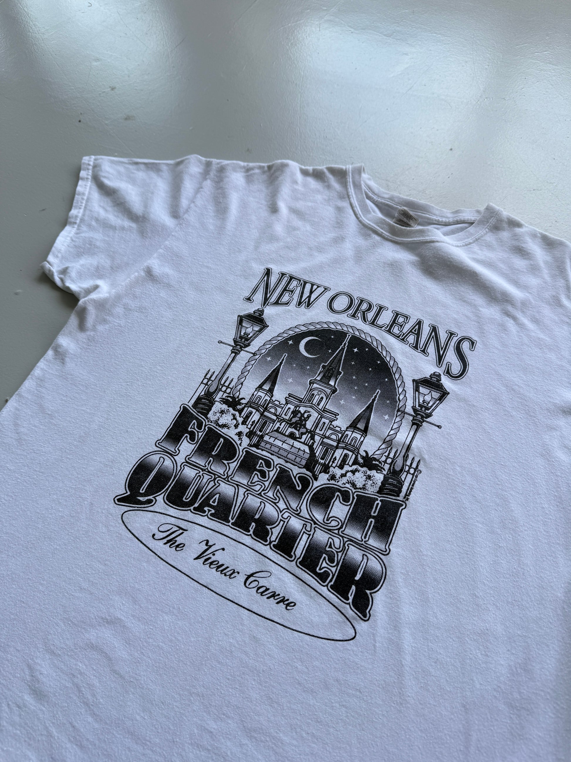White New Orleans 00's Vintage Tourist Graphic T-Shirt - XL