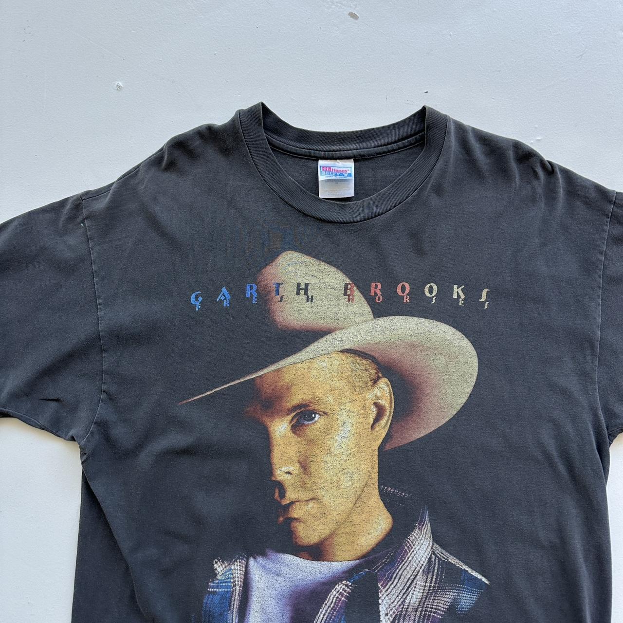 Garth Brooks Country Faded Black 90s Vintage T-shirt - XL