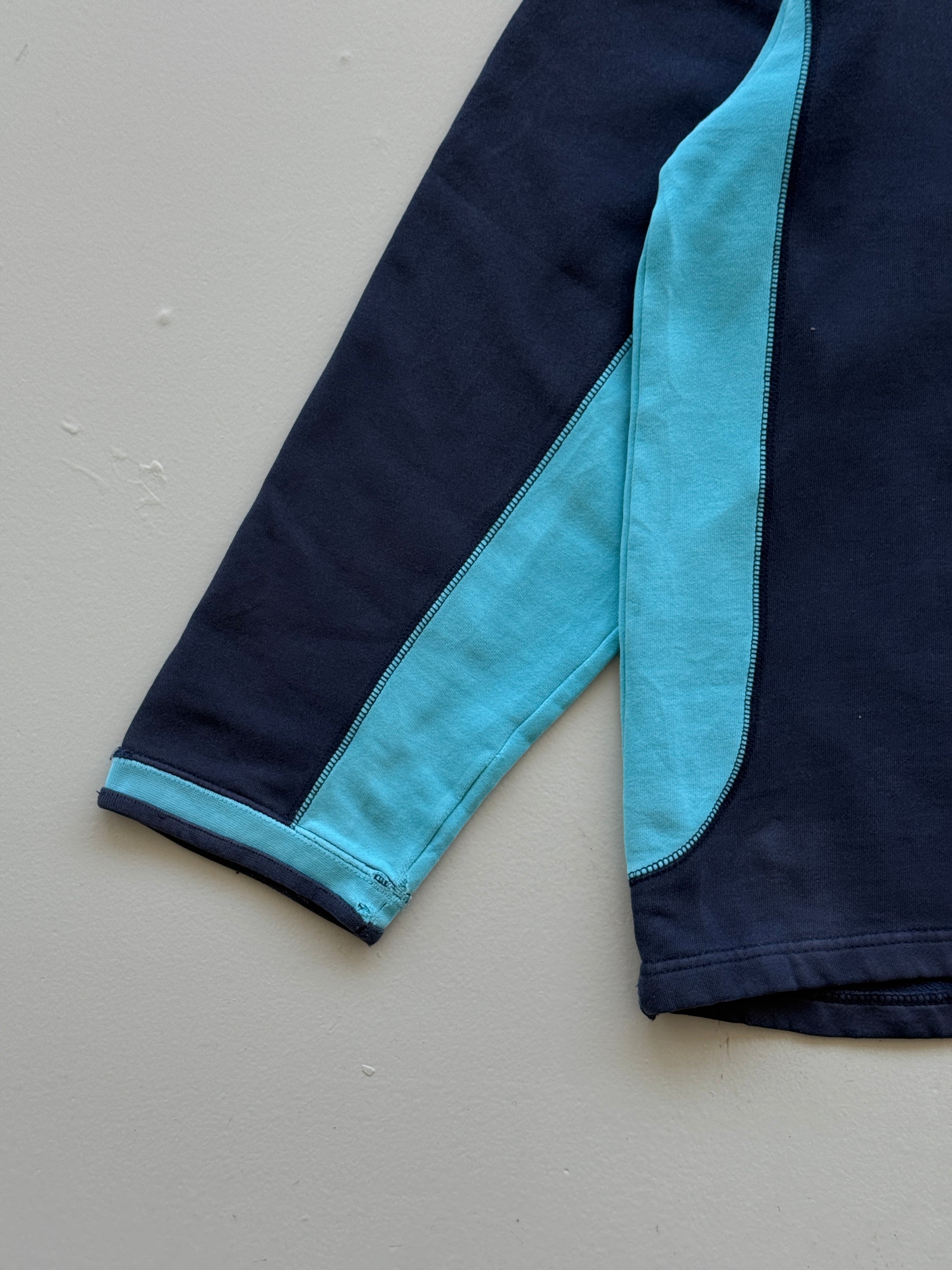Navy Blue Olympique de Marseille 90's Vintage Football Sweatshirt - Medium