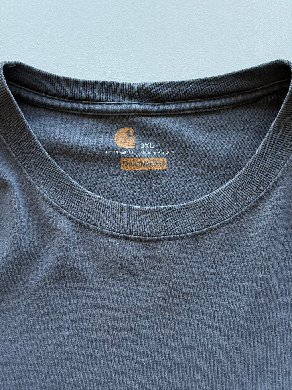 Faded Black Carhartt Original Fit Vintage Pocket T-Shirt - XXL