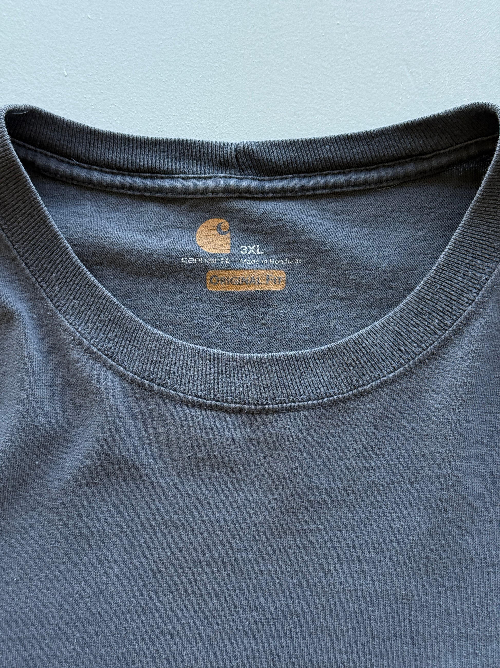 Faded Black Carhartt Original Fit Vintage Pocket T-Shirt - XXL