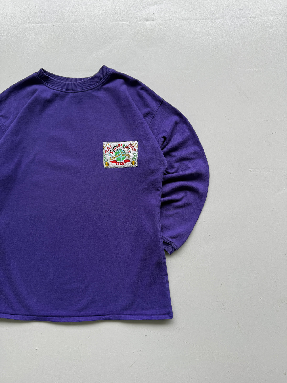 Naf Naf Purple Made in Paris 90's Vintage Sweatshirt - Medium