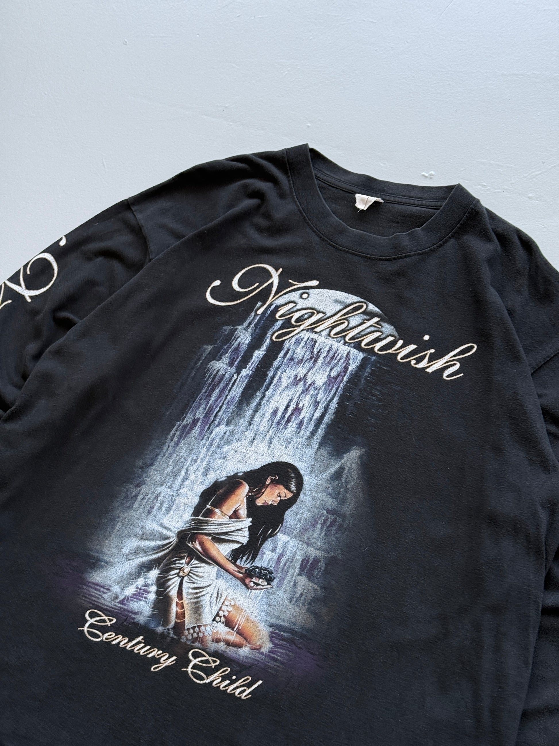 Black Nightwish Century Child 2002 World Tour Vintage Long Sleeve Graphic T-Shir