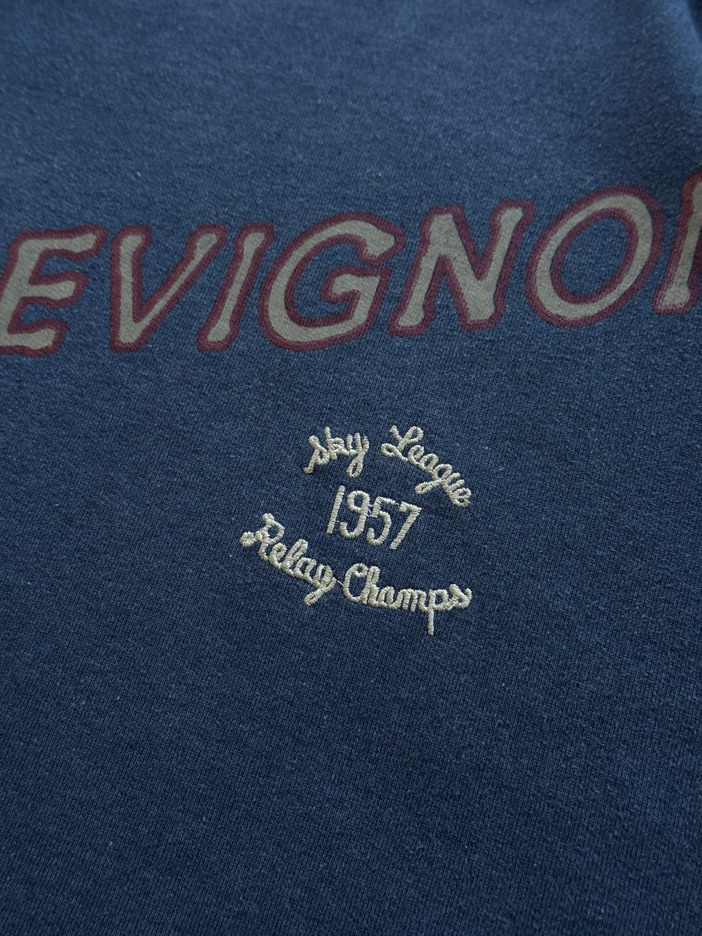 Navy Blue Chevignon 90's Vintage Graphic Crewneck Sweatshirt - XL