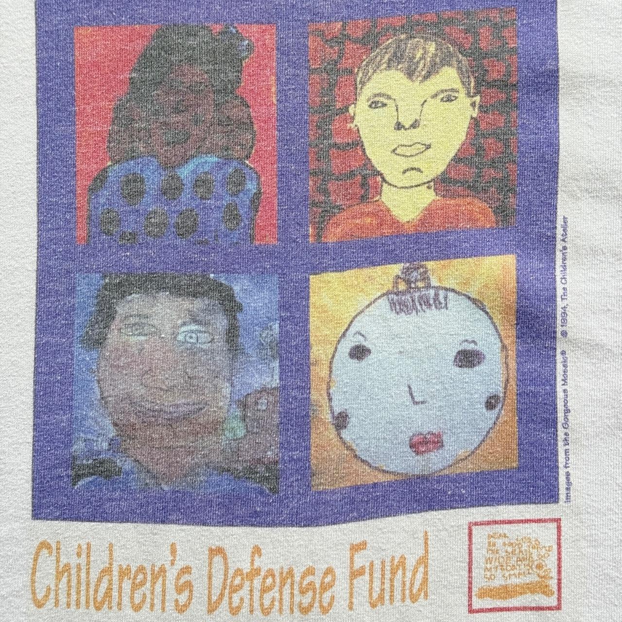 White Chrildrens Defence Fund 90s Vintage Graphic T-Shirt - XL