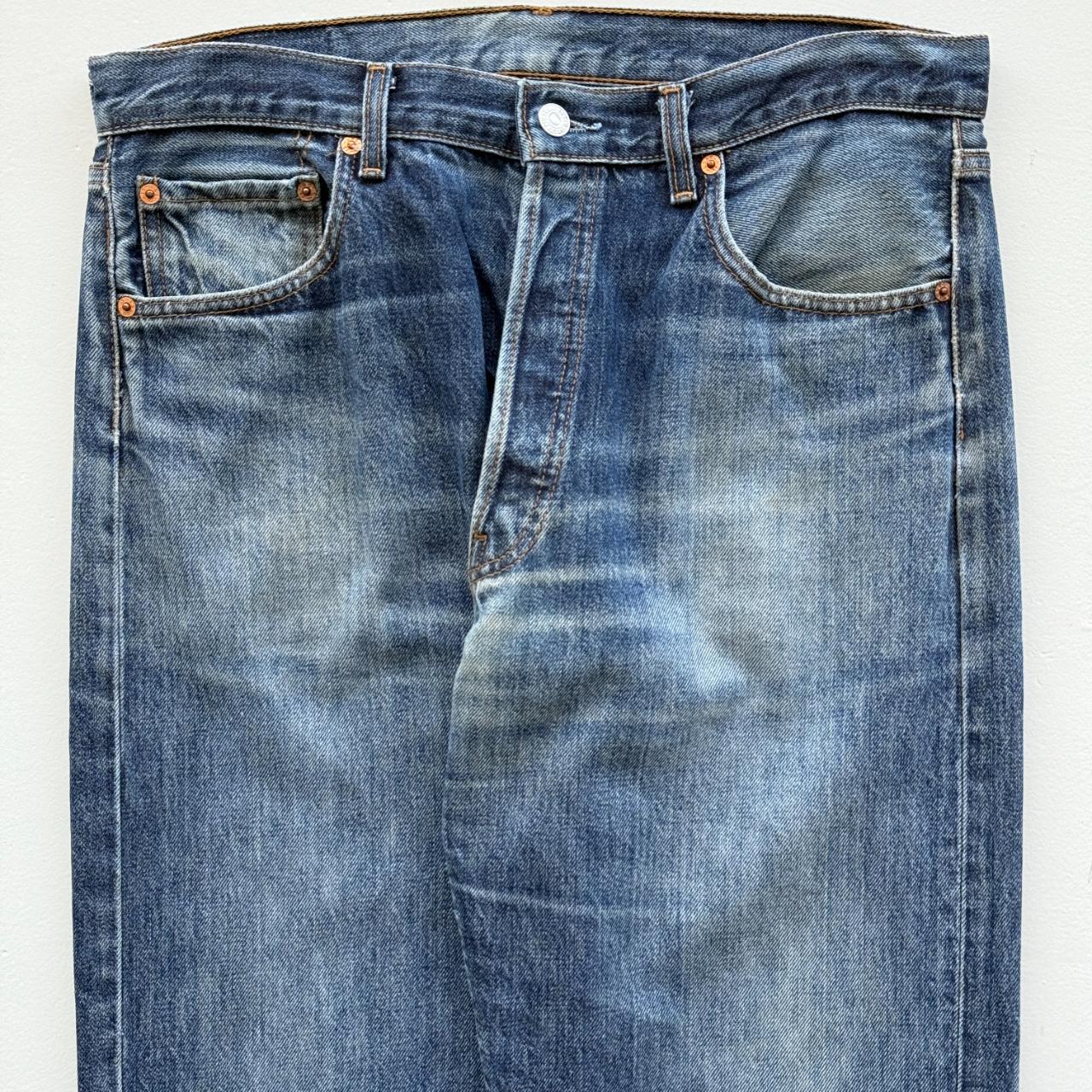 Blue Levi's Denim Straight Leg 90's Vintage Jeans - 32” x 31”