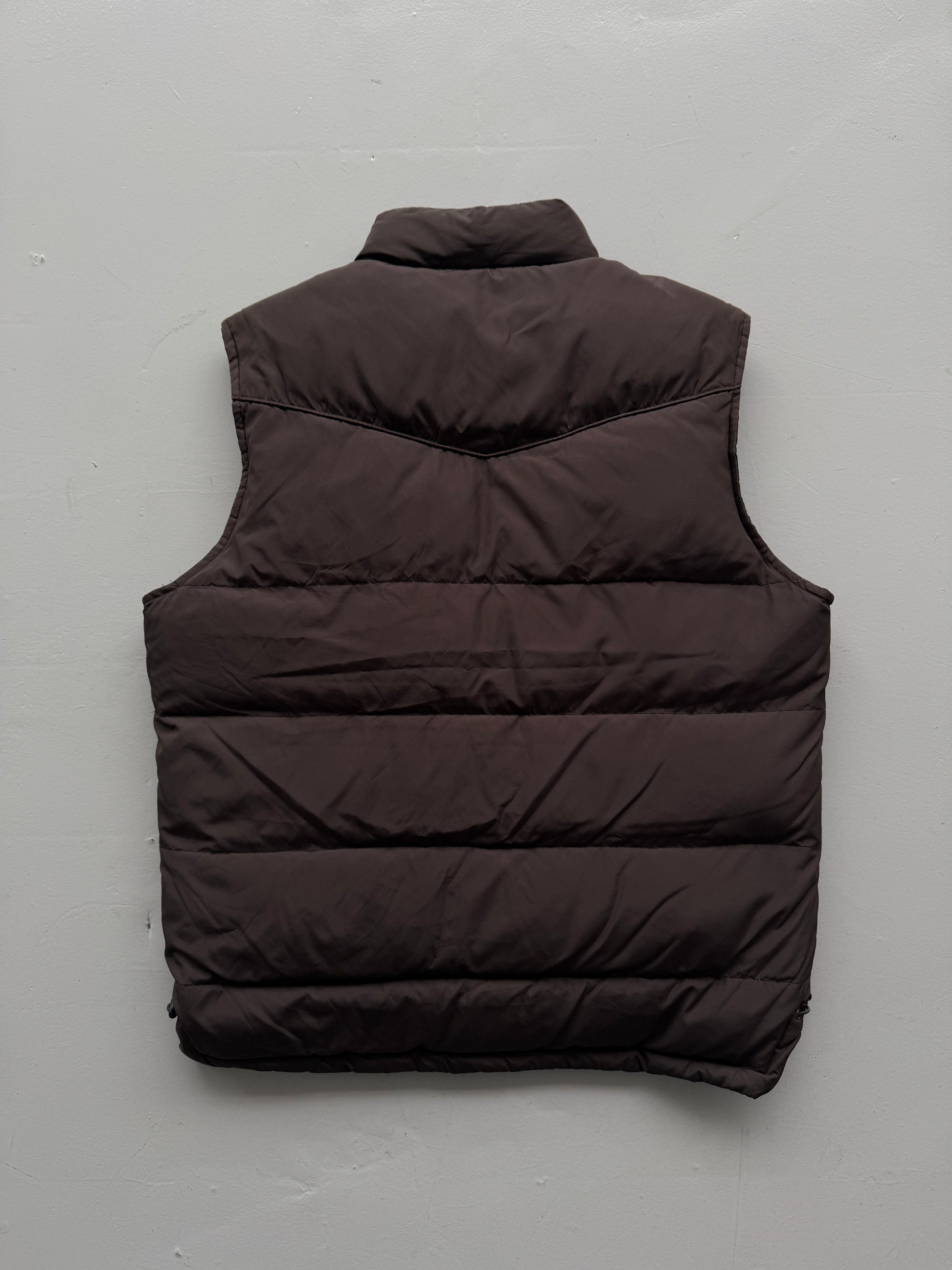 Brown Old Navy 00's Vintage Insulated Puffer Vest - Medium