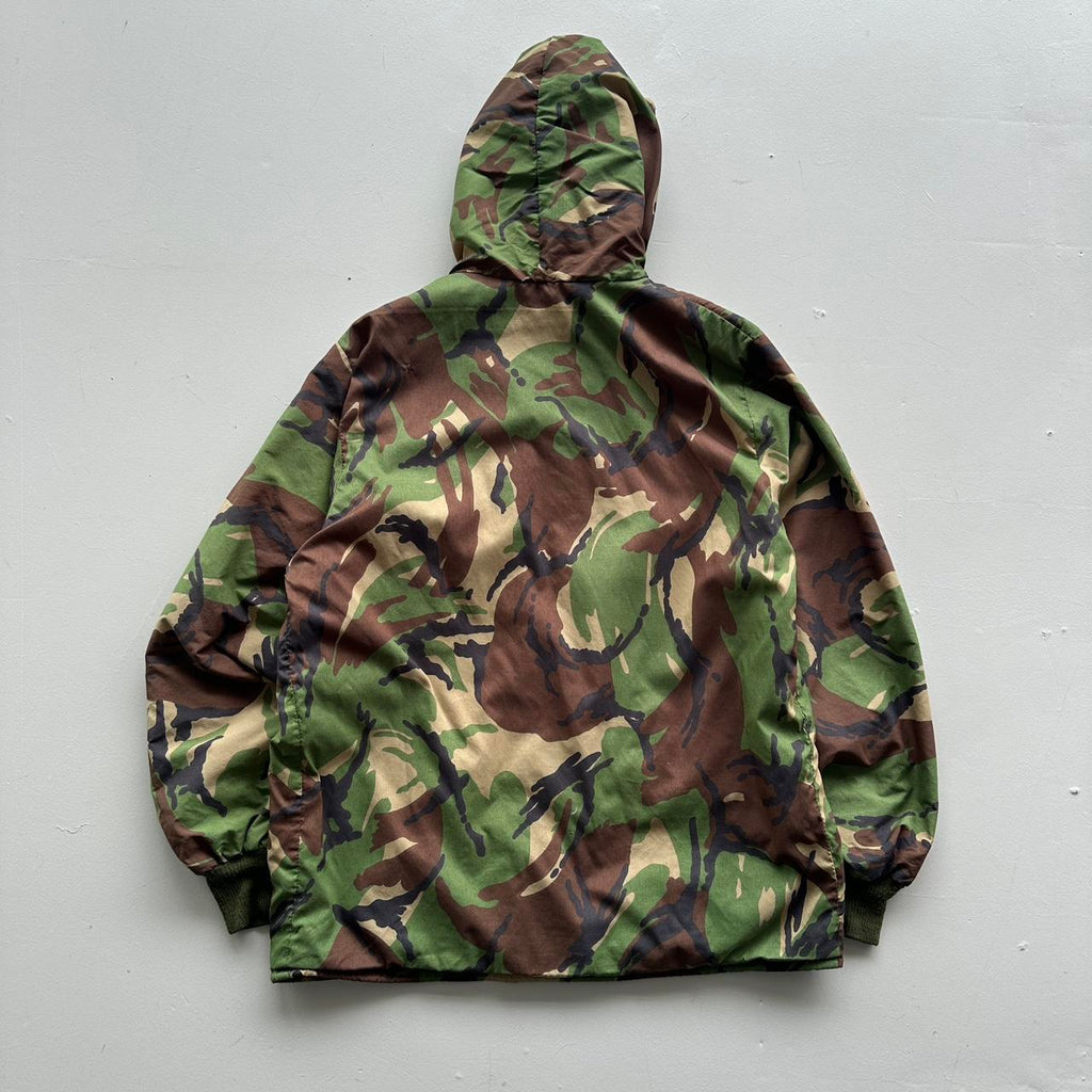 Camo Cotton 1980s Military Hooded Jacket - XL