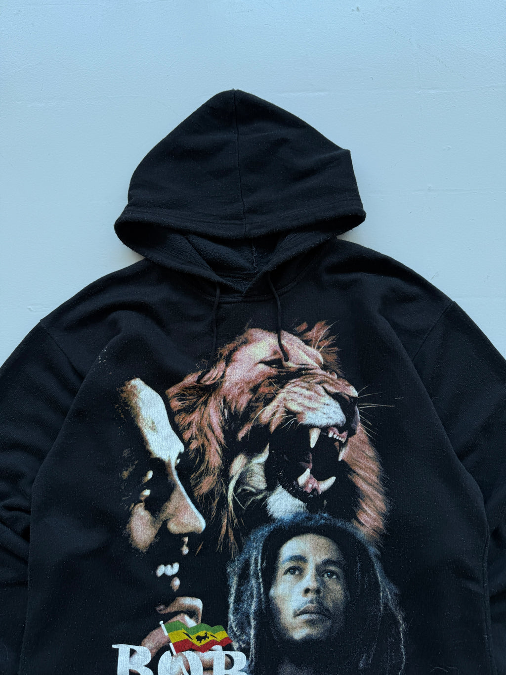 Black Bob Marley 90's Vintage Graphic Hoodie Jumper - XL