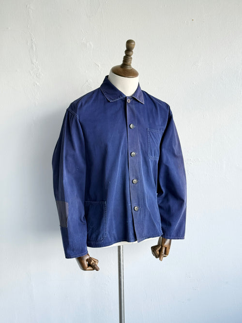 Faded Blue Friendship 1960s Vintage Workwear Chore Jacket CH474 - Medium Boxy
