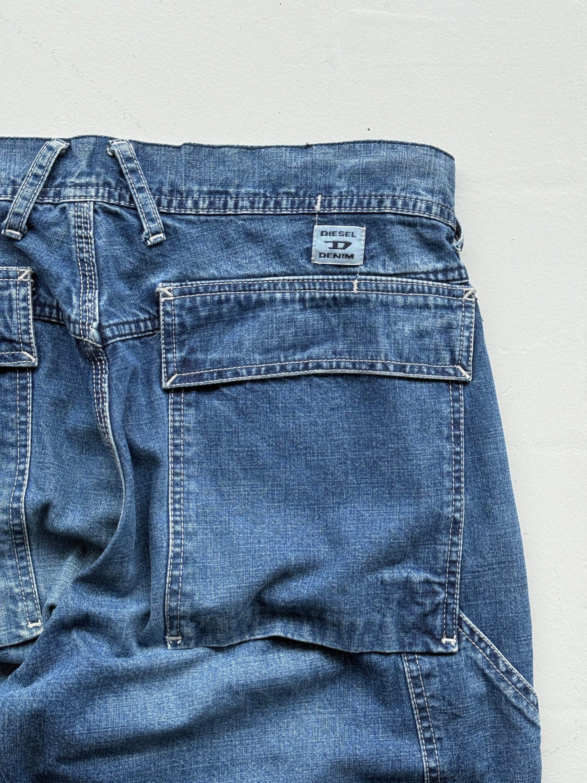 Blue Diesel Y2K Vintage Wide Leg Jeans - W32 x L31