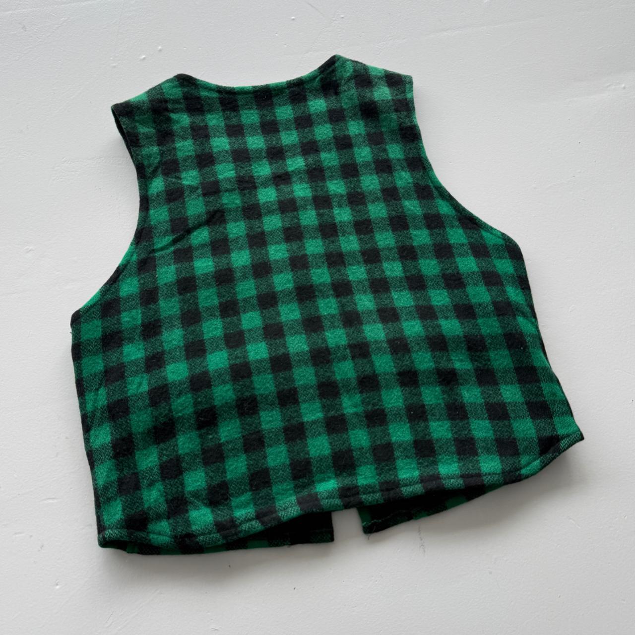 Checkered Johnson Woollen Mills 70s Vintage Buffalo Plaid Waistcoat / Vest - XL