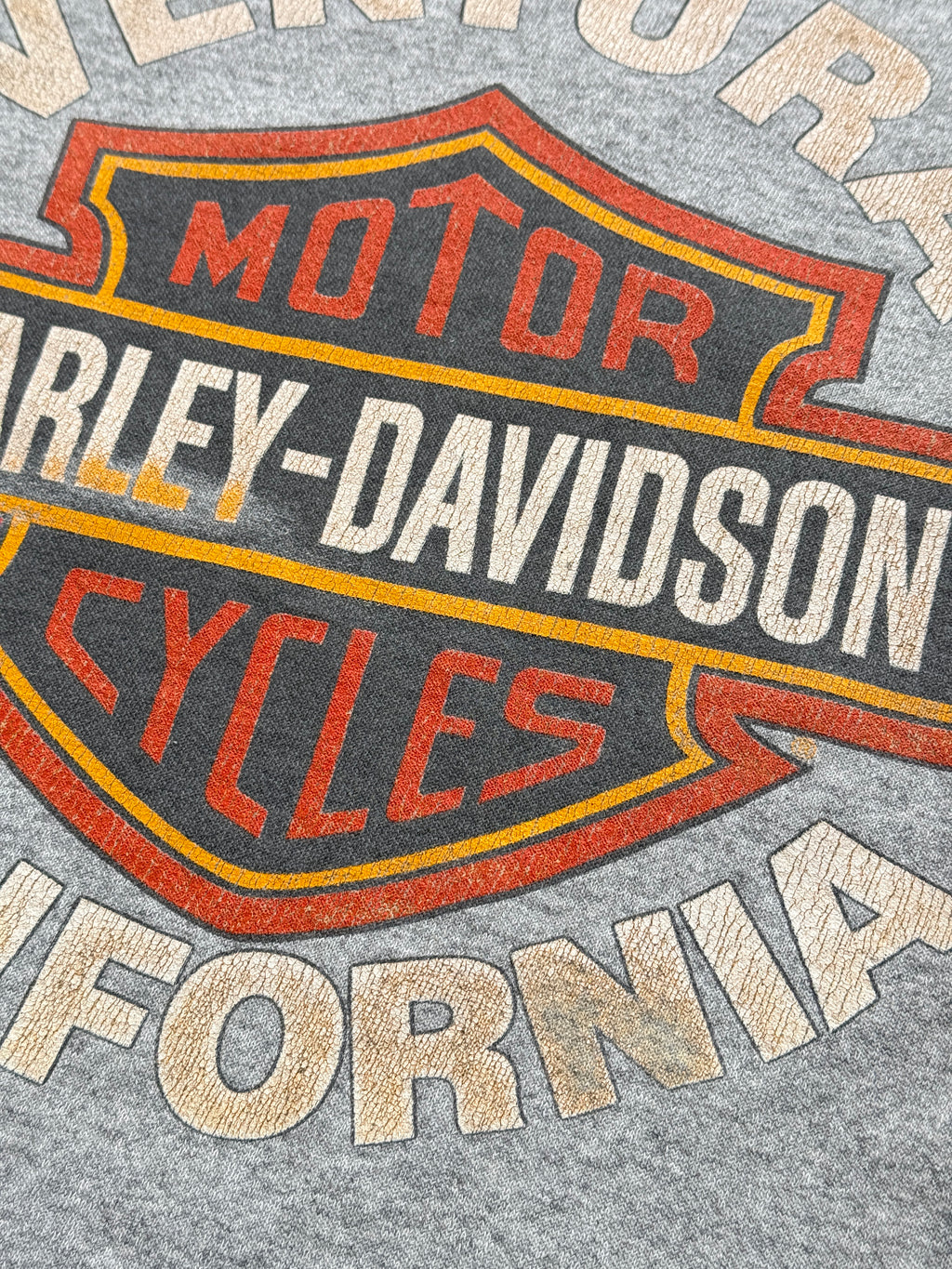 Harley-Davidson Ventura California 3D Emblem 1990 Rare Vintage Sweatshirt - Medi