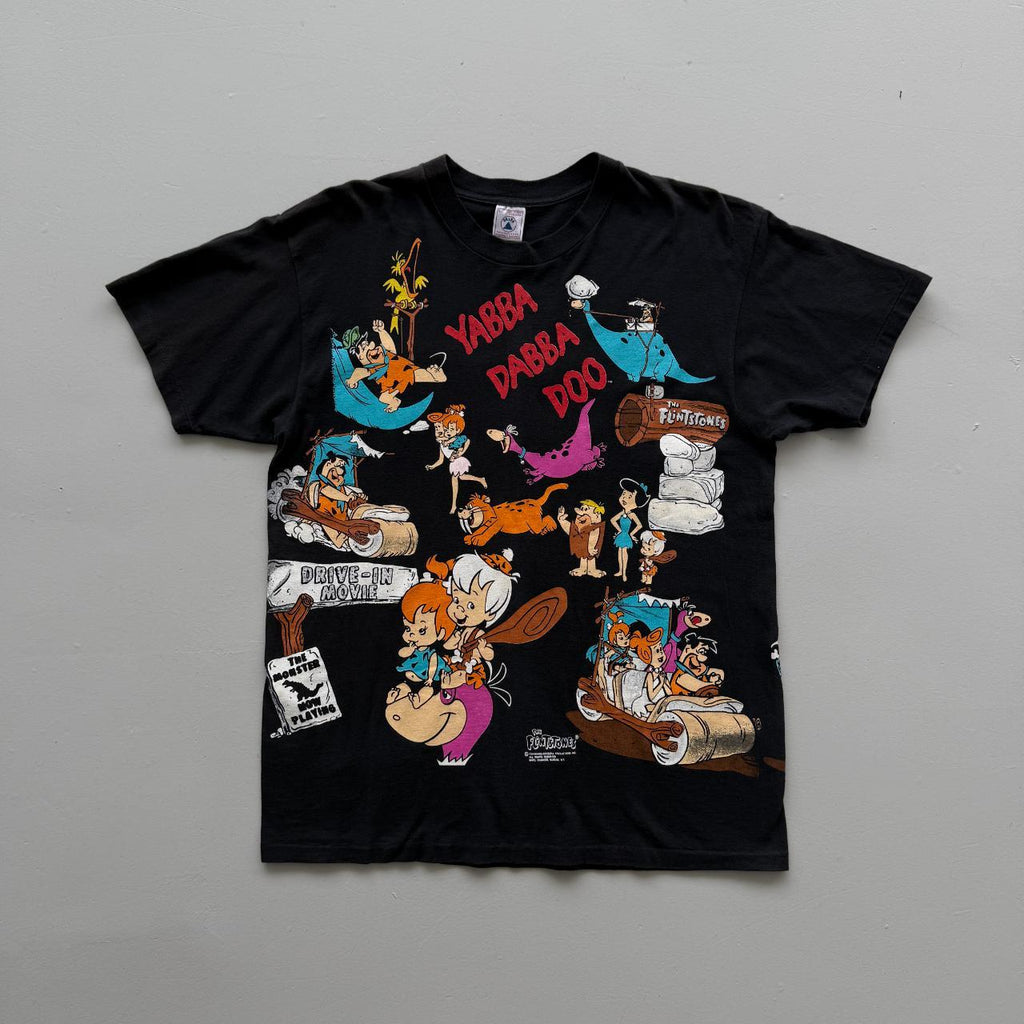 Black 1994 The Flintstones Yabba Dabba Do Rare Vintage 90's Band T-shirt - Large