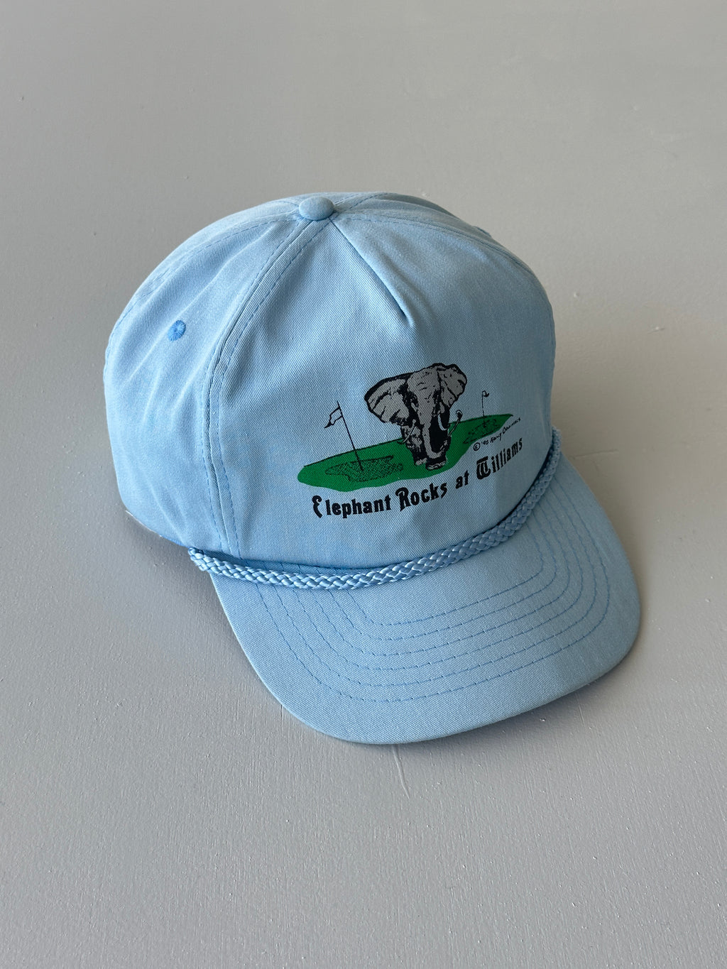Light Blue Elephant Rocks at Williams Golf 90's Vintage SnapBack Trucker Cap