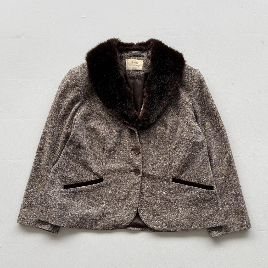 Ann Harvey 80s Vintage Cropped Jacket - Large