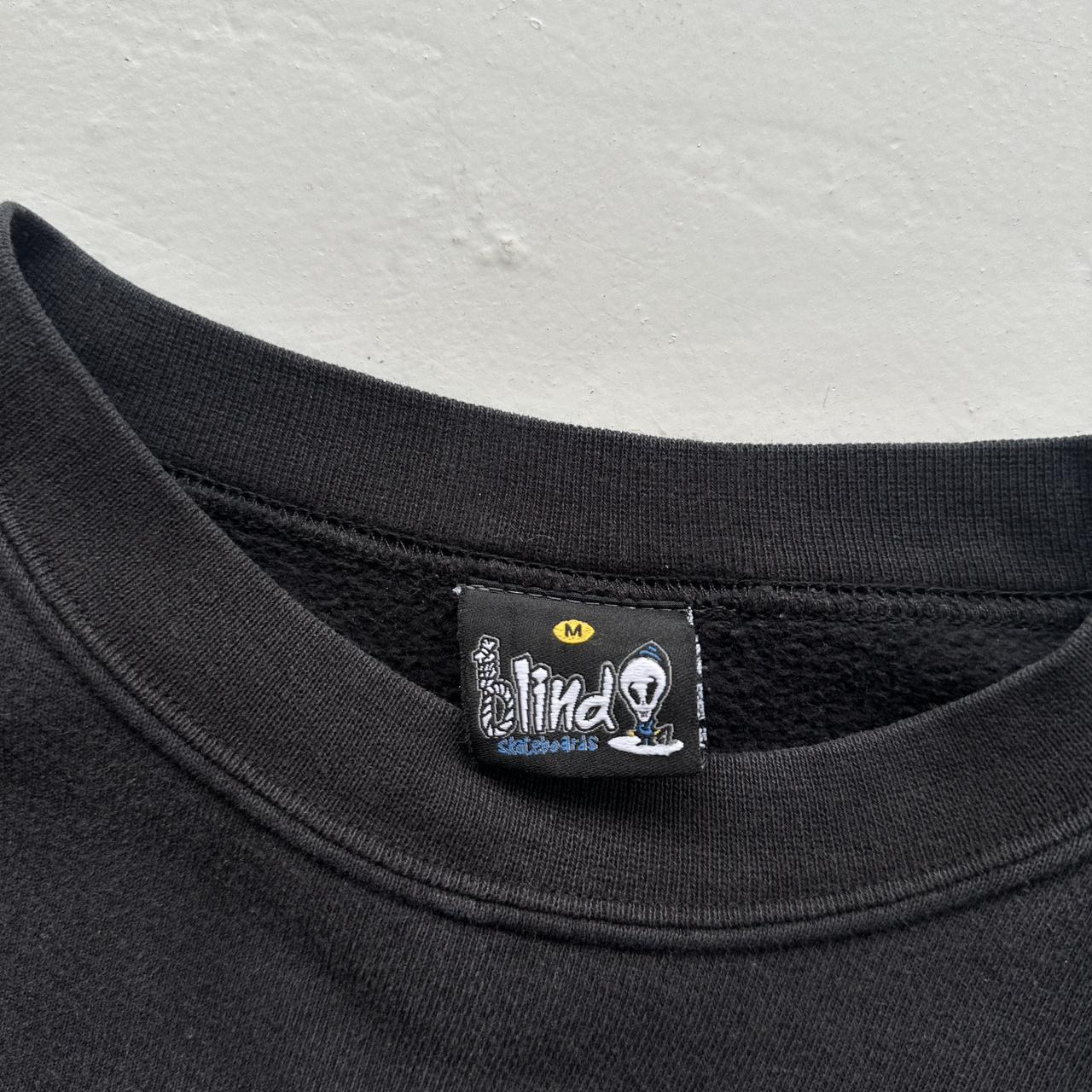 Black Blind Skateboarding Vintage Graphic Sweatshirt - Medium
