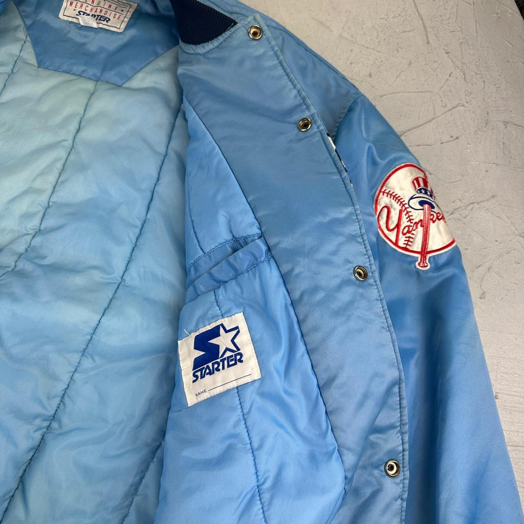 New York Yankees Baby Blue Rare Vintage Varsity Jacket - 2XL